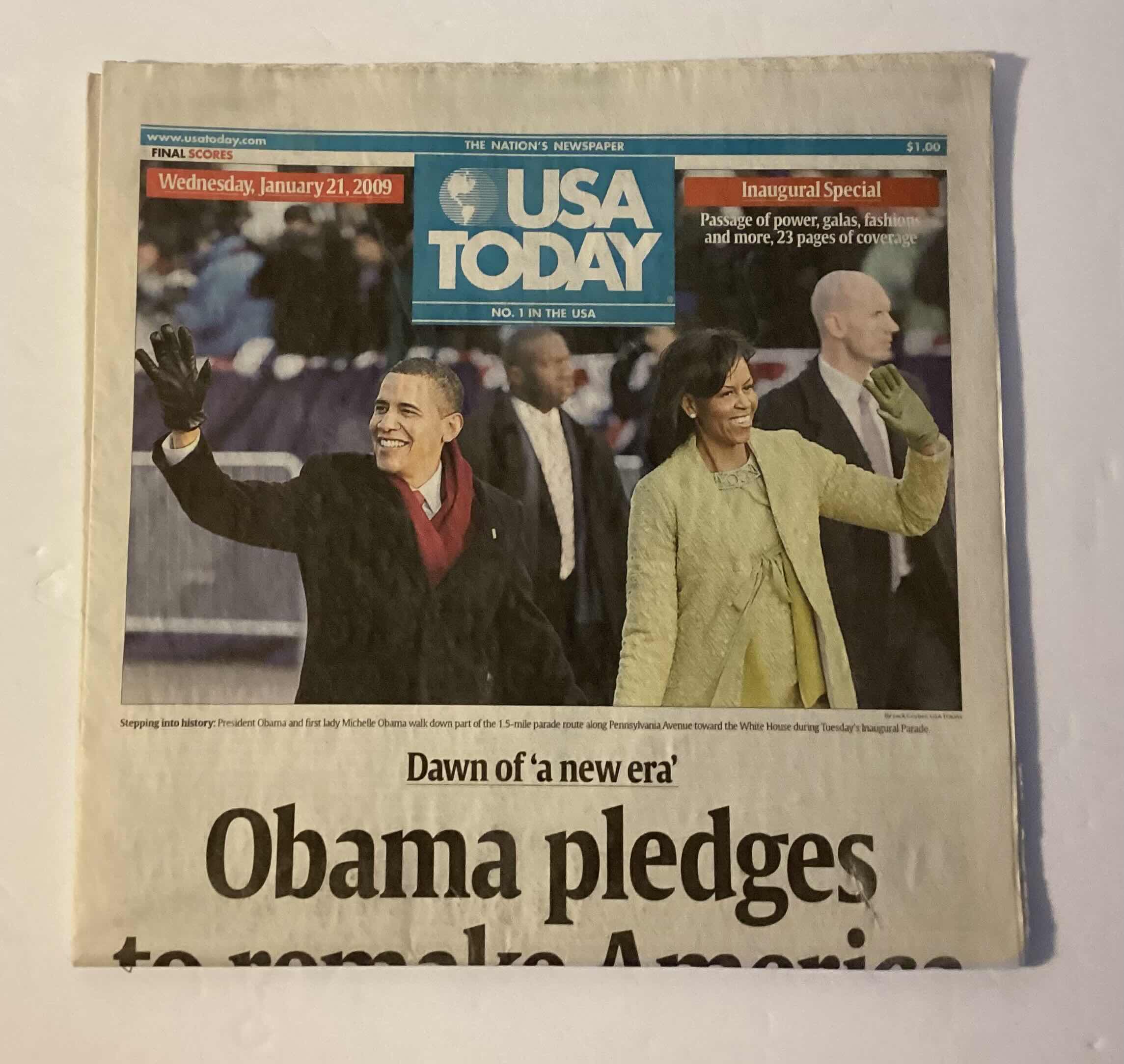 Photo 1 of NEWSPAPERS OF ELVIS PASSING BARACK OBAMA BEING ELECTED PRESIDENT AND MORE