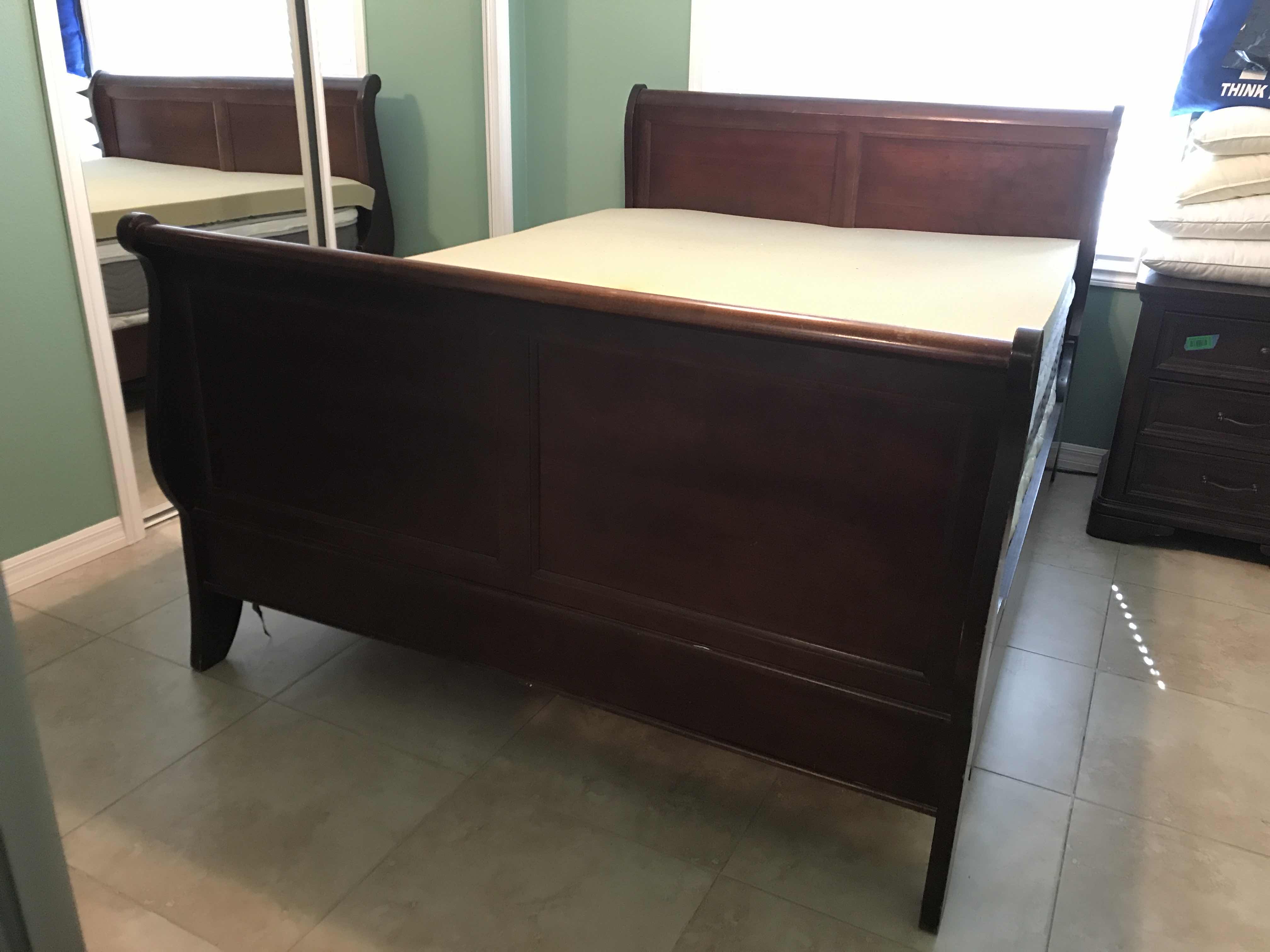 Photo 1 of SOLID WOOD QUEEN SIZE SLEIGH BED FRAME