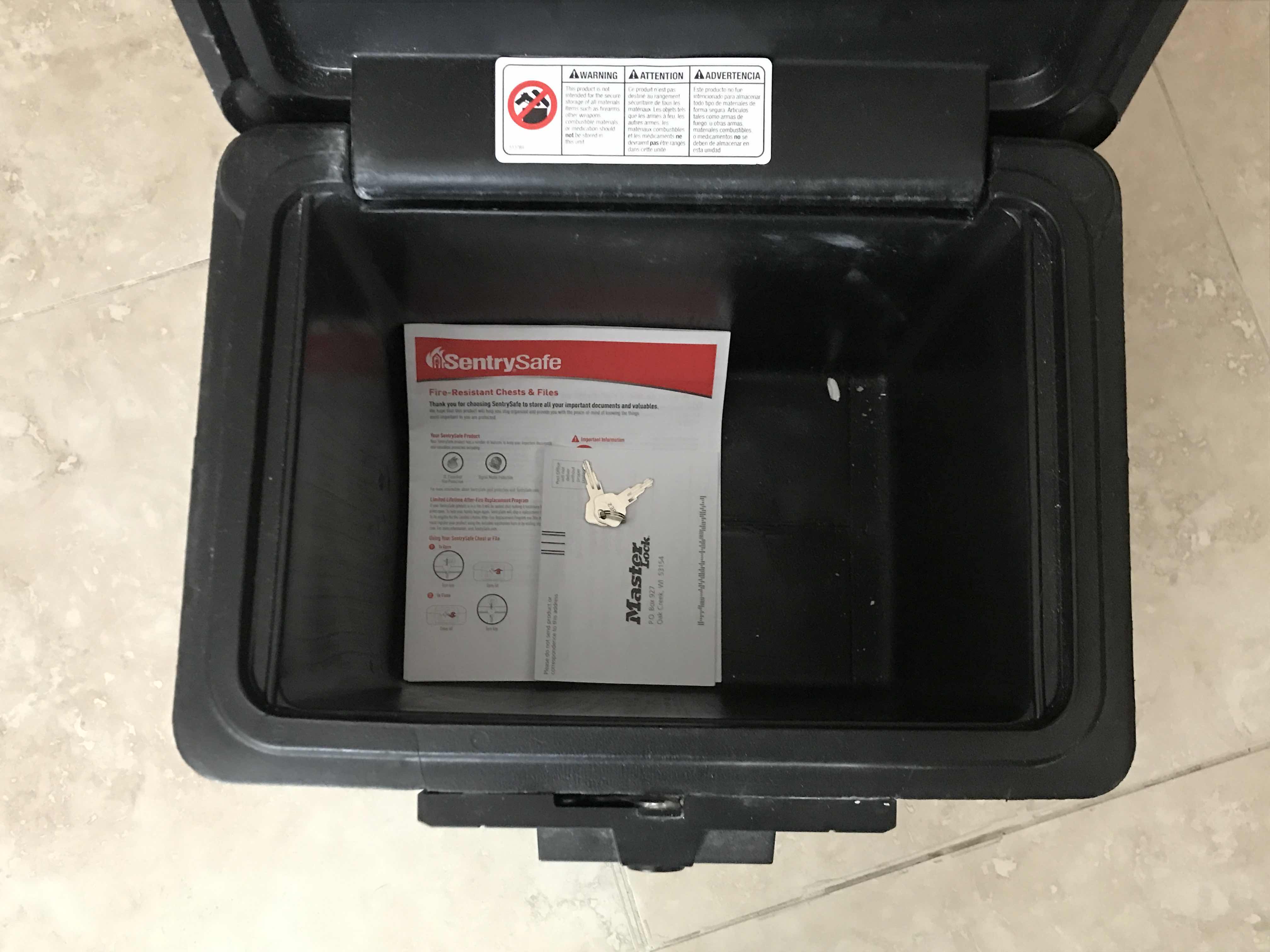 Photo 1 of SENTRY SAFE AND HONEYWELL FIRE SAFE-NOT LOCKING