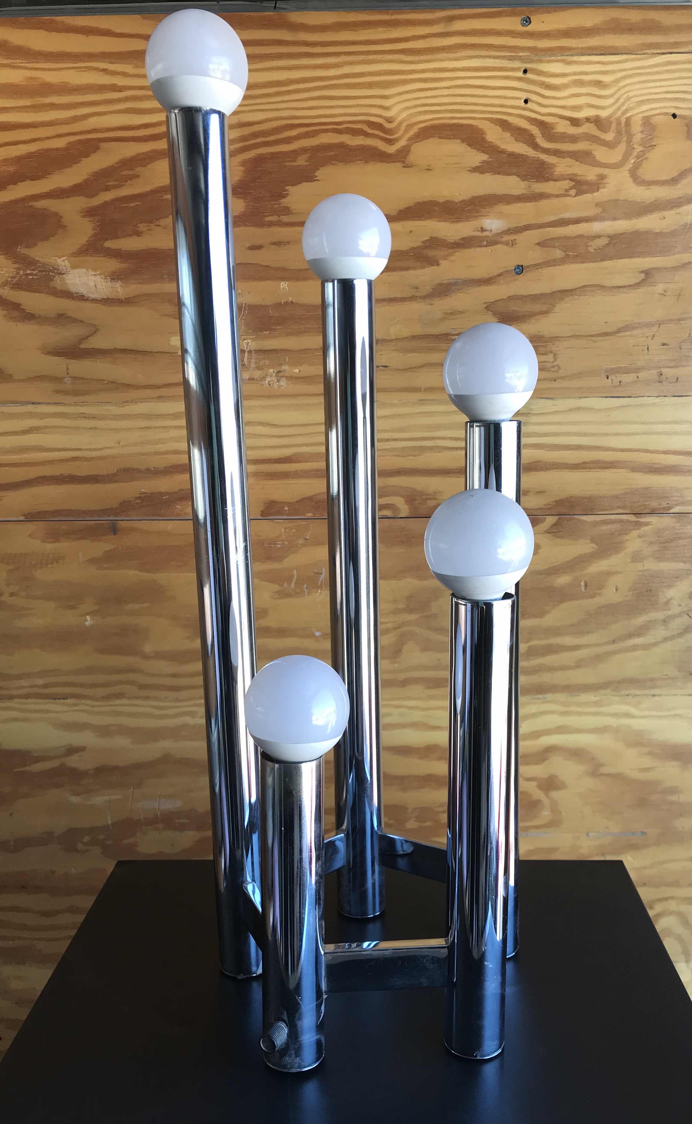 Photo 1 of MID-CENTURY MODREN HEXAGONAL CHROME TOWER LAMP
