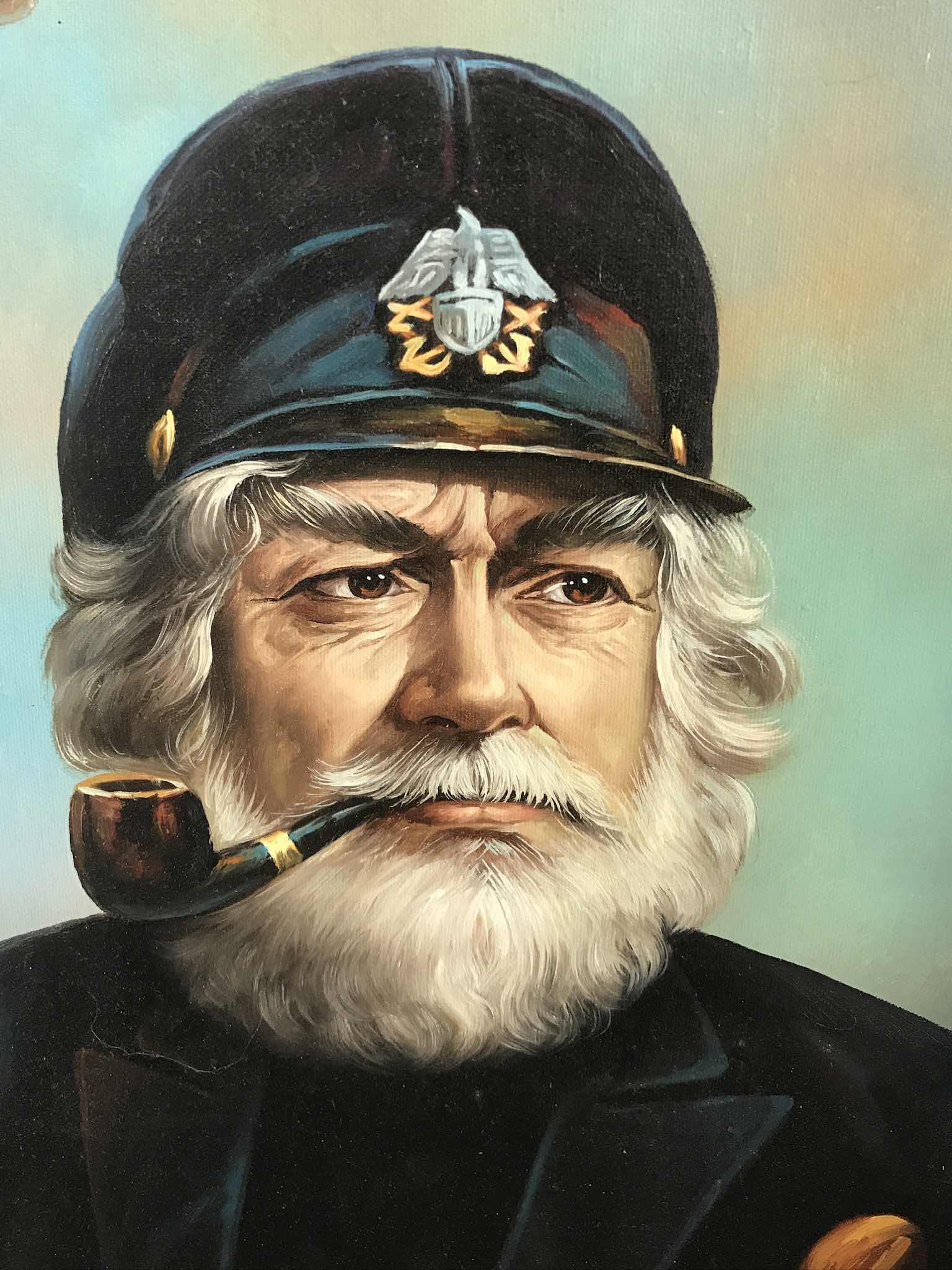 Photo 1 of OIL PAINTING OF A CAPTAIN IN VINTAGE GOLD FRAME  36” x 32” 