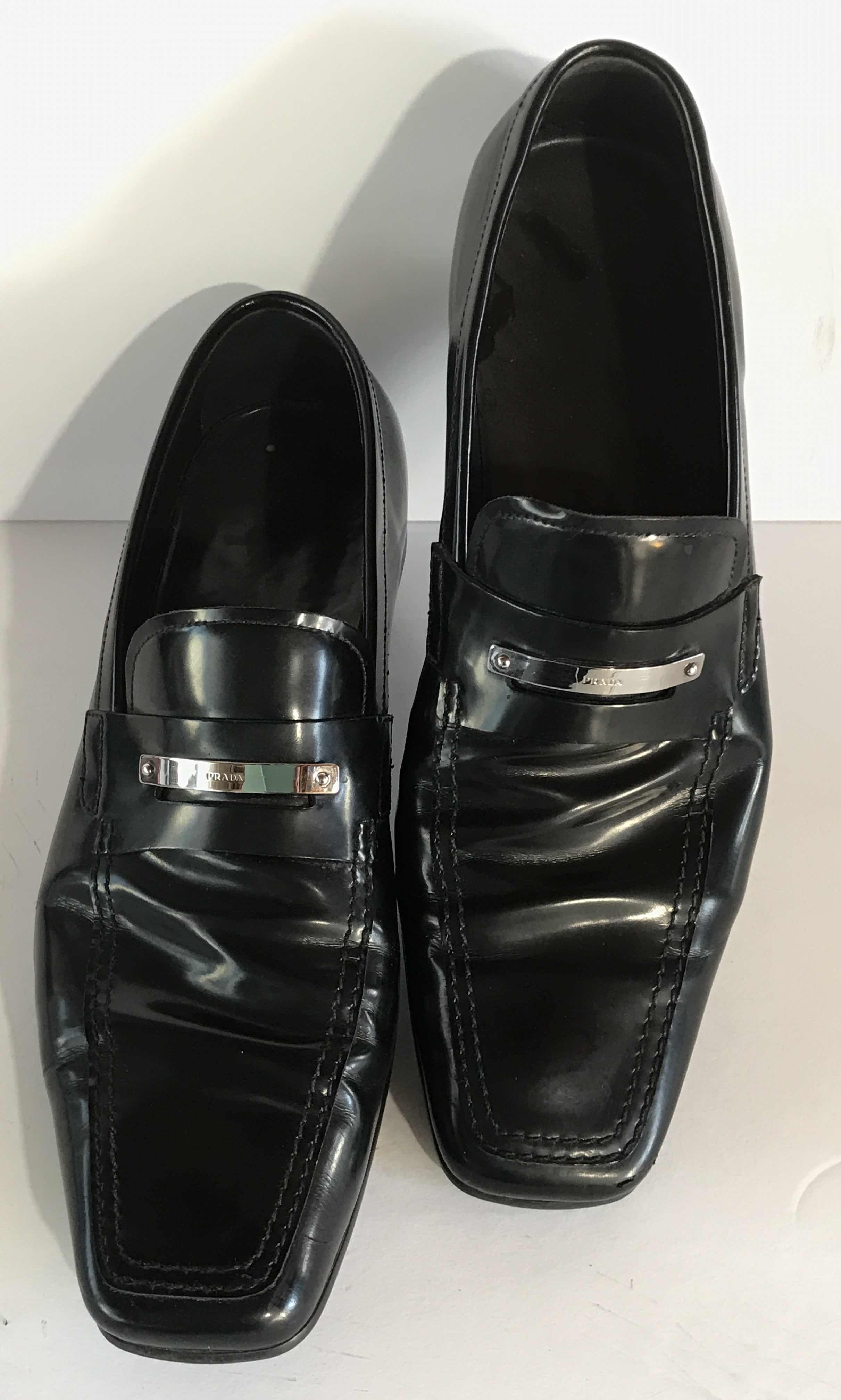 Photo 1 of PRADA NETO SPAZZ BLACK MENS SHOES SIZE 10