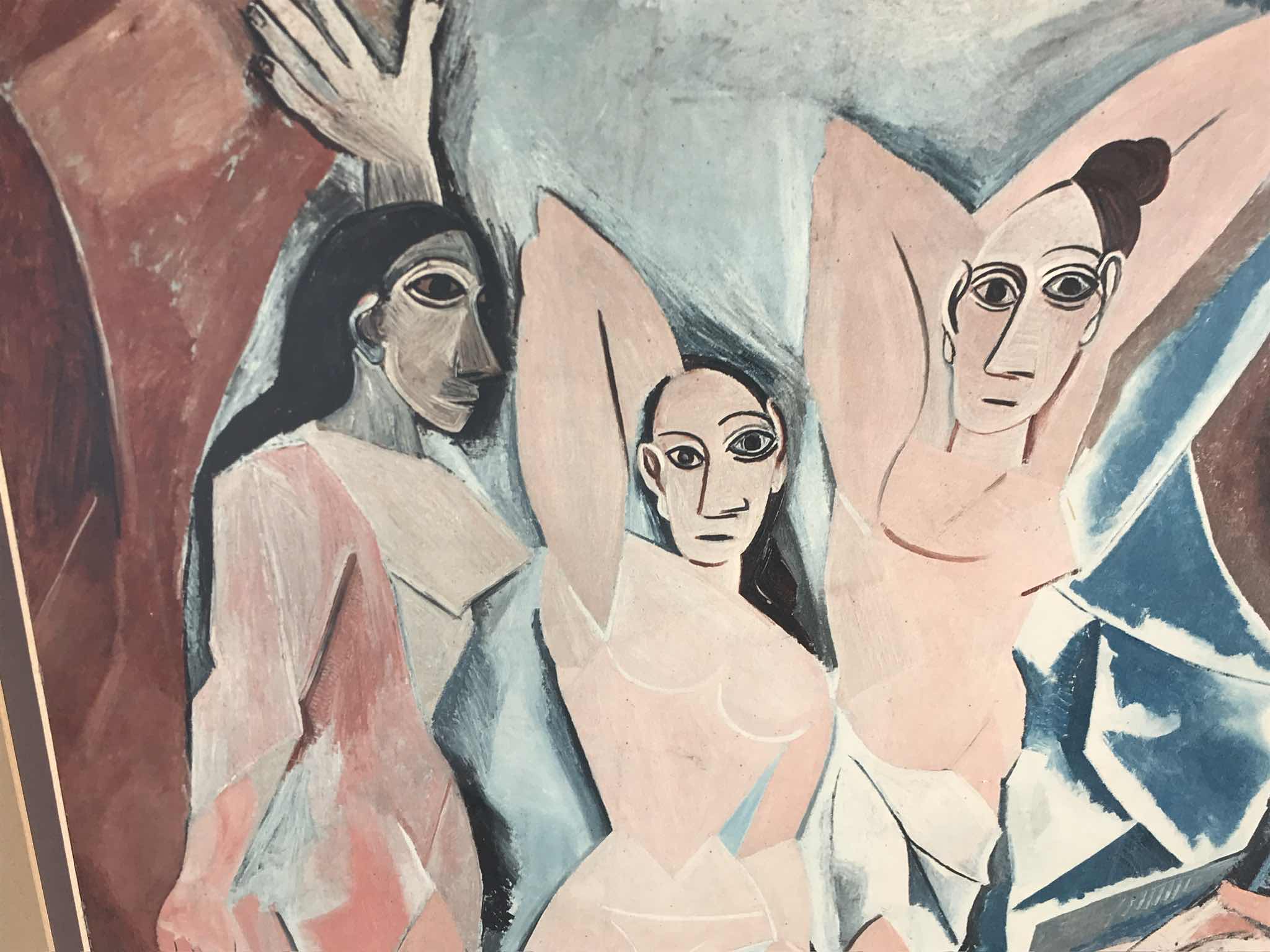 Photo 2 of FRAMED PABLO PICASSO PRINT “LES DEMOISELLES d’AVIGNON “ 30”x32”