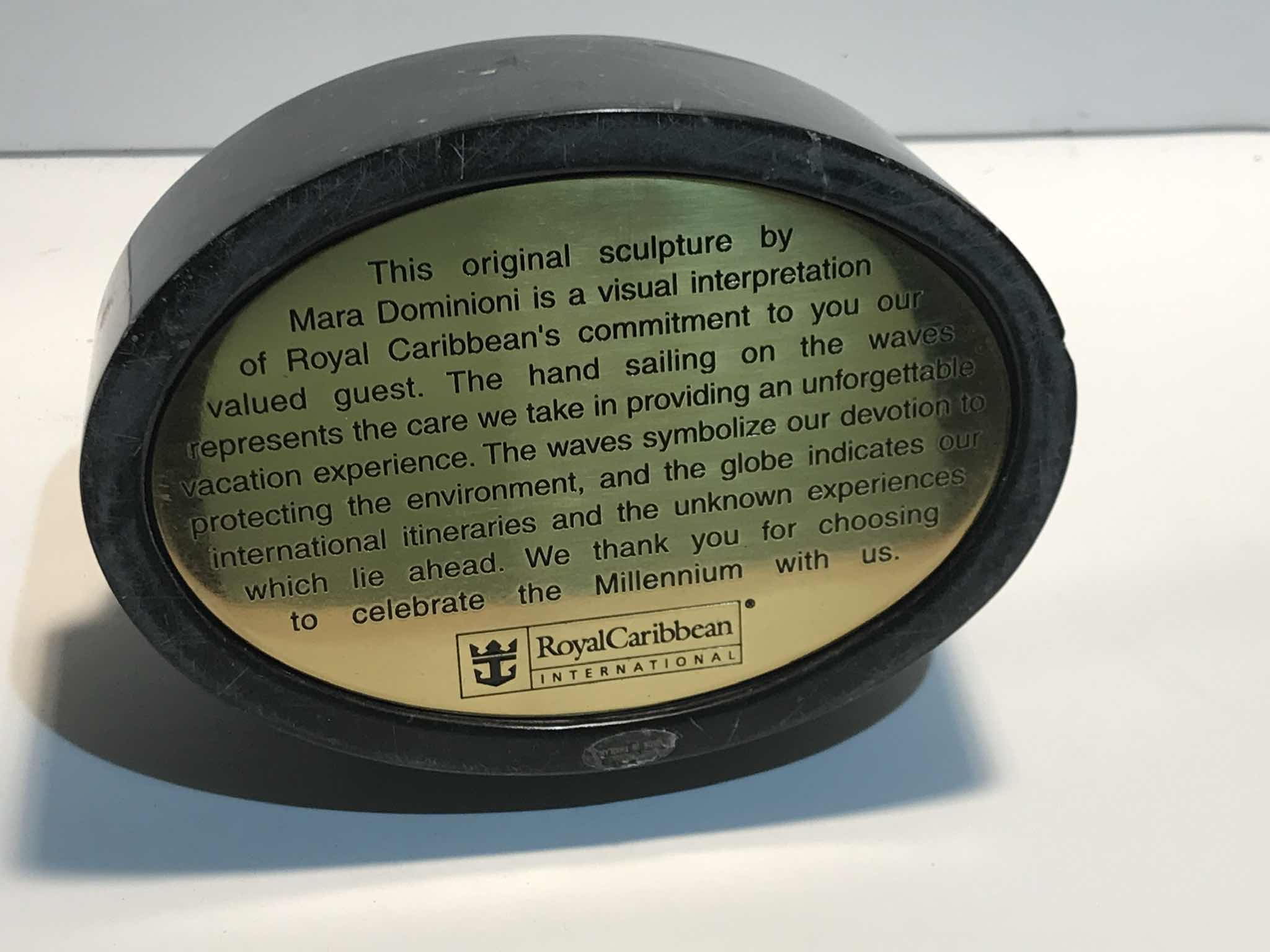 Photo 1 of MARA DOMINIONI BRONZE SCULPTURE MARBLE BASE FOR ROYAL CARIBBEAN