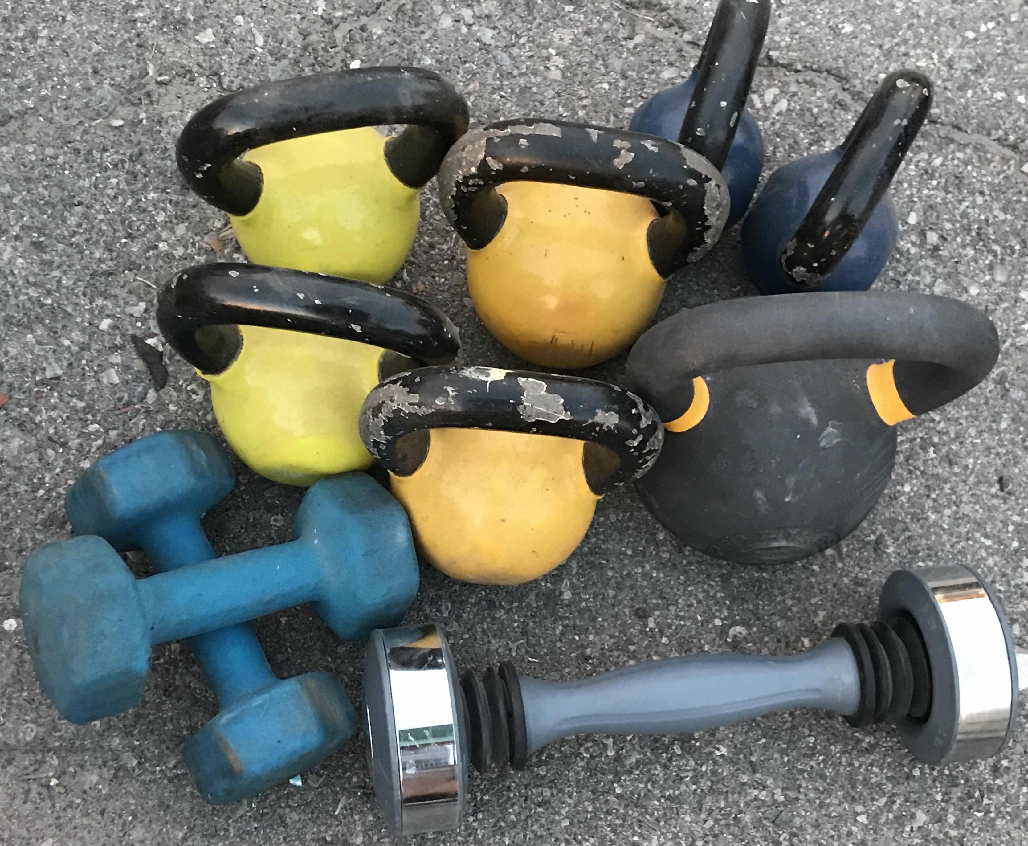 Photo 1 of ASSORTMENT OF KETTLE BALLS AND DUMBELLS