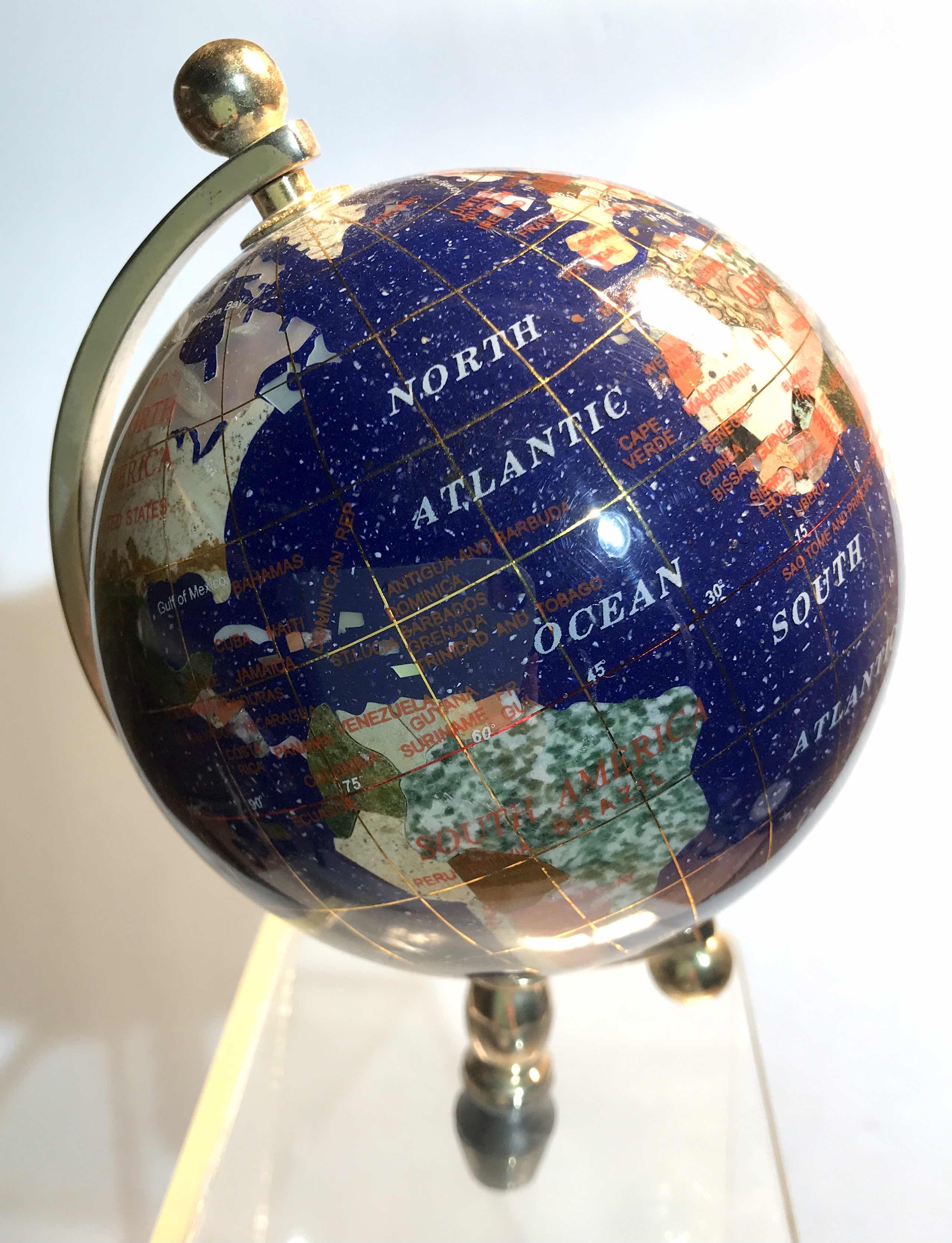 Photo 1 of NIGHT SKY SWIVEL GLOBE 8 ON TOP OF PLEXIGLASS SHELF STAND
