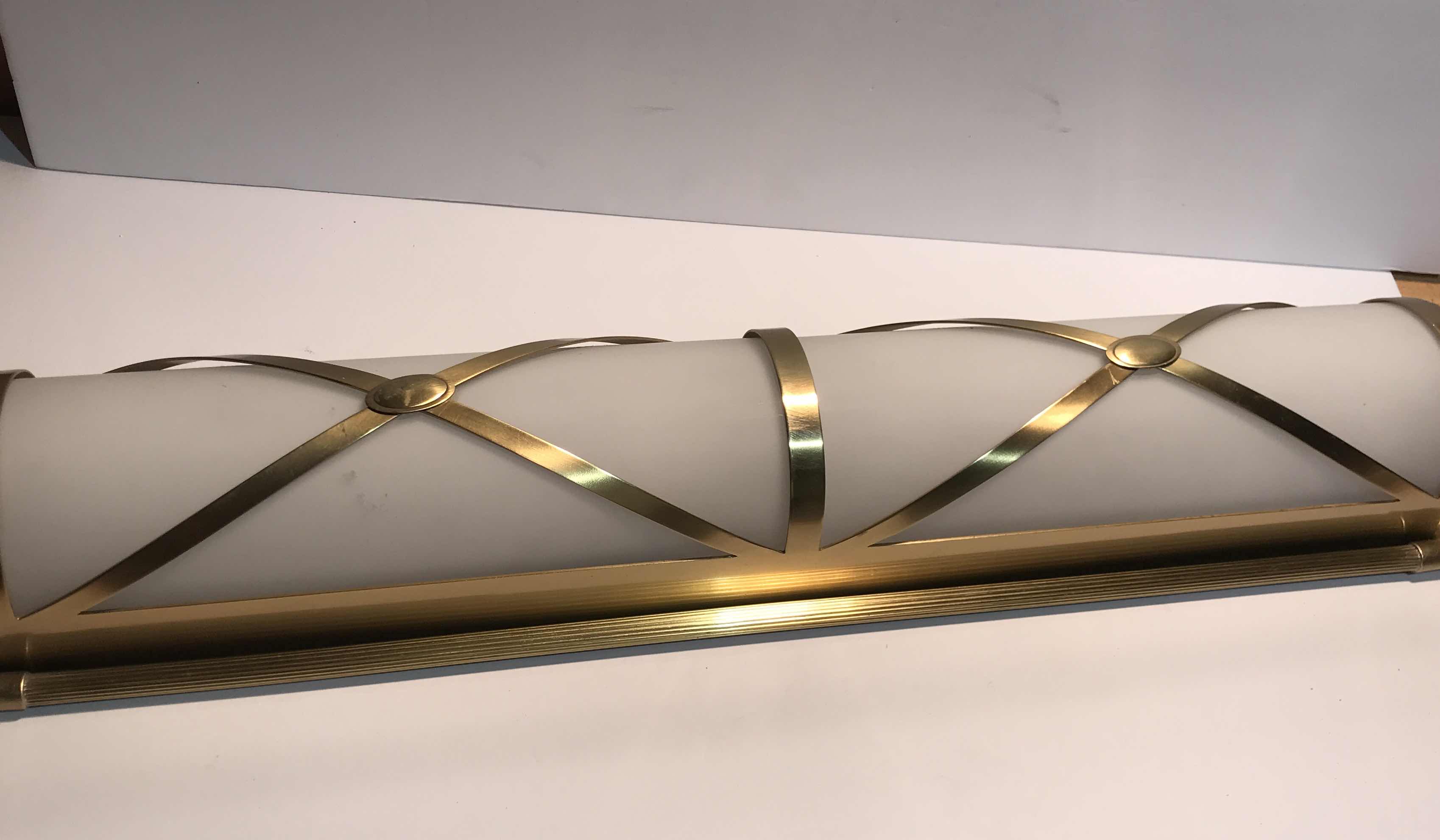 Photo 1 of CHASE COLLECTION DOUBLE SHADE BATH LIGHTING BY ROBERT ABBEY L 26”