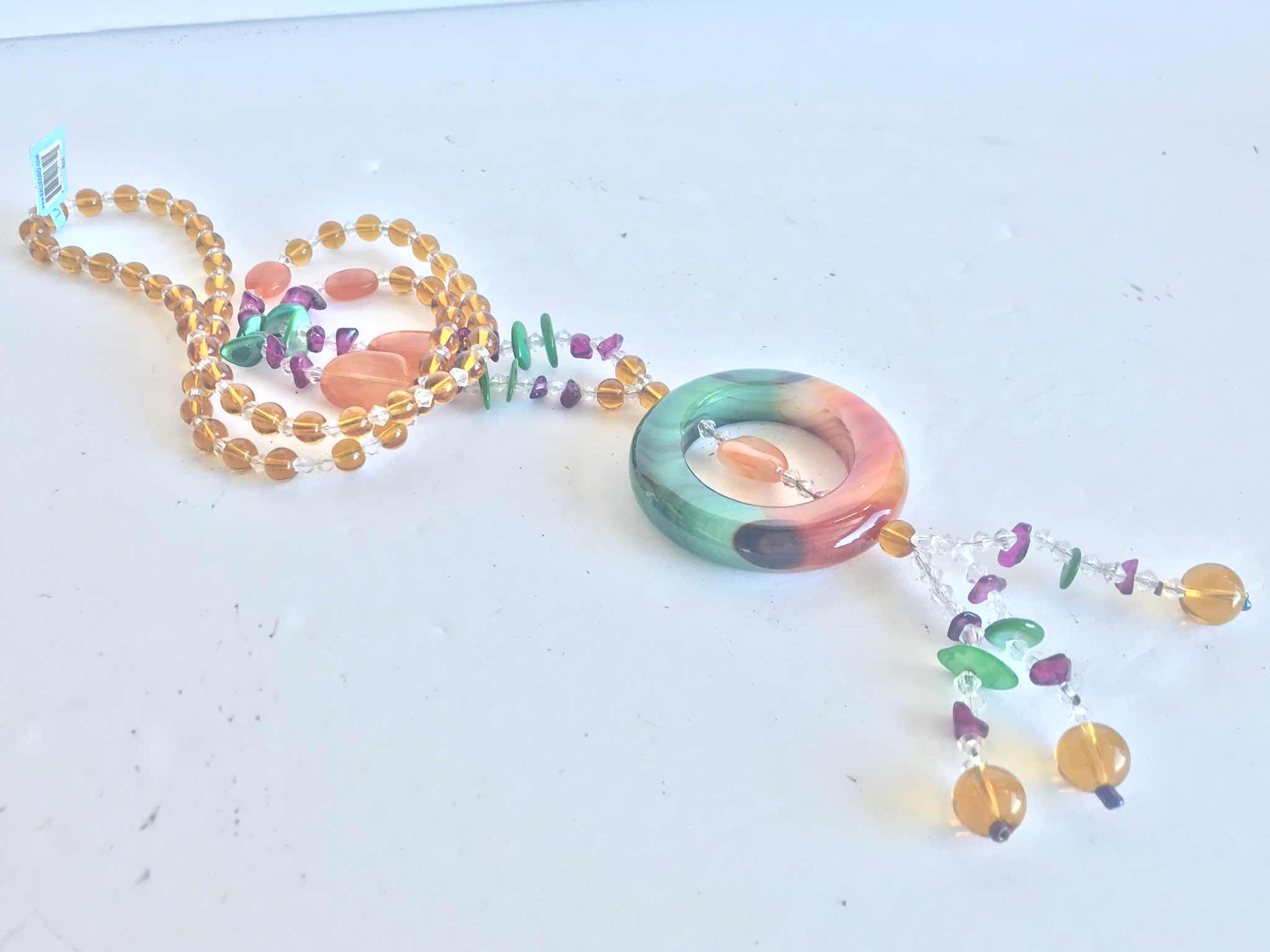 Photo 1 of AGATE CIRCLE OF LIFE WITH GLASS BEADS NECKLACE AND MORE