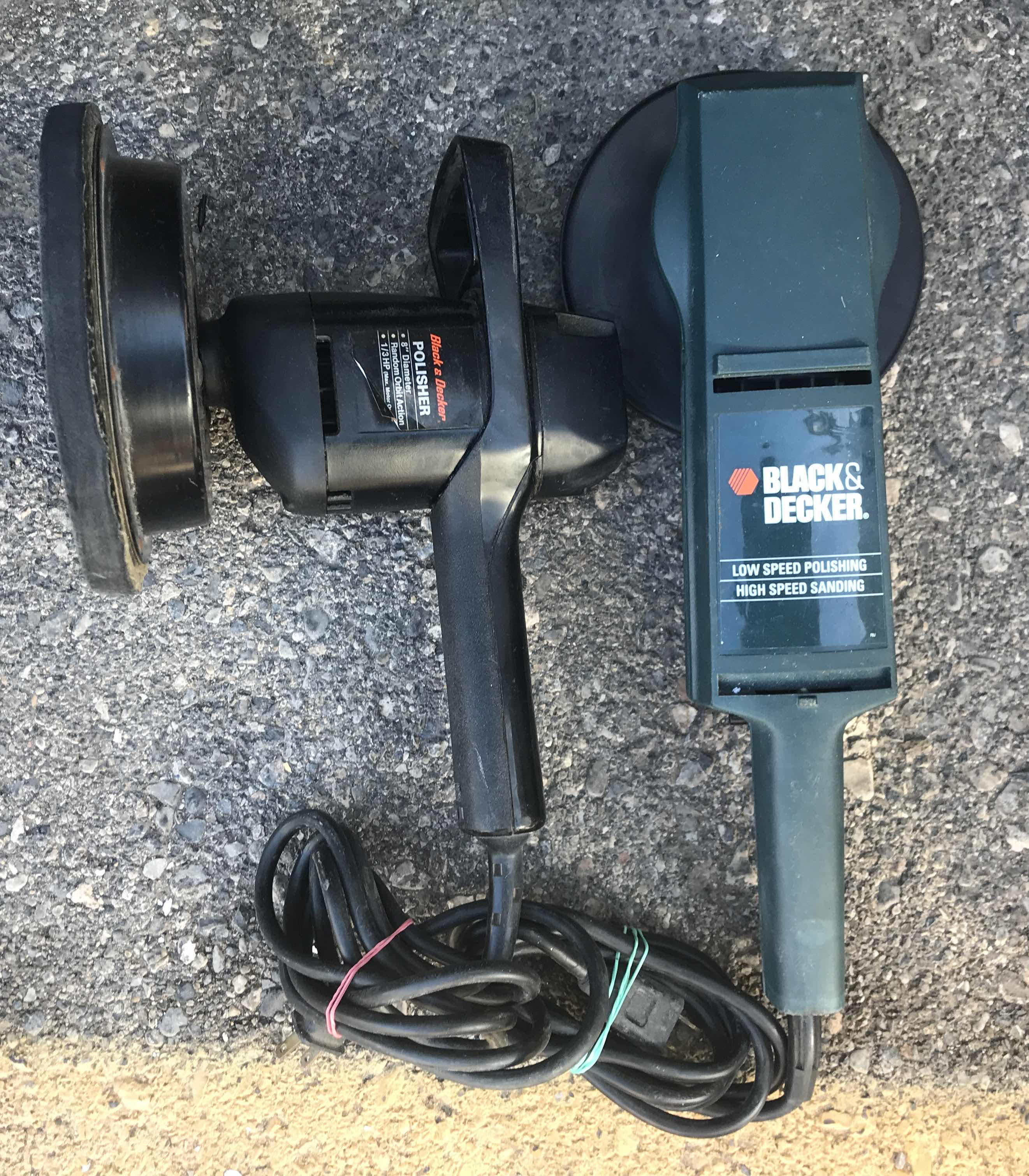 Photo 1 of TWO BLACK AND DECKER POLISHER AND LOW SPEED POLISHER