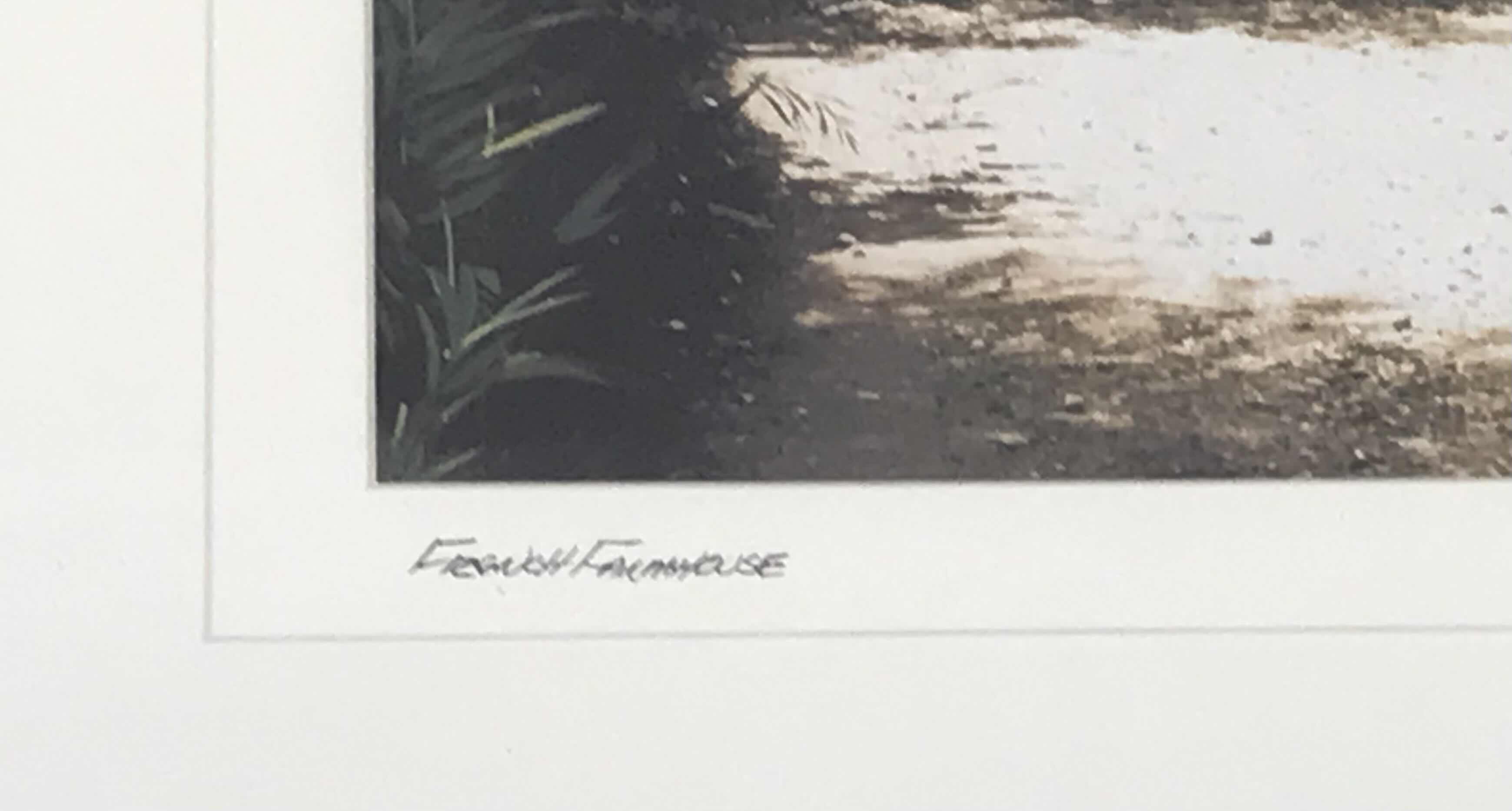 Photo 1 of FRAMED SIGNED FRENCH FARMHOUSE PAINTING 26”x. 31”