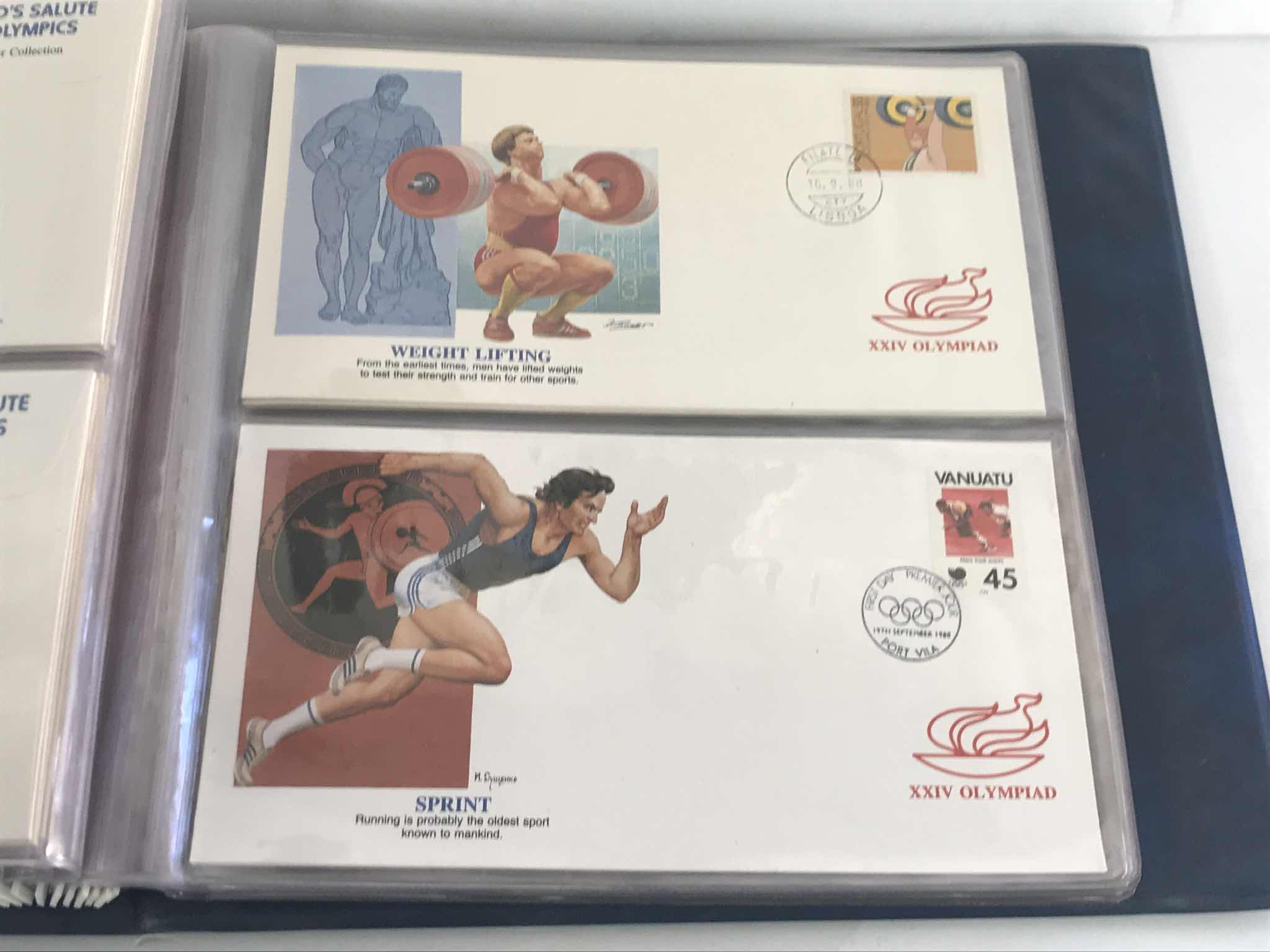Photo 1 of THE WORLD’S SALUTE TO THE OLYMPICS FIRST DAY COVER STAMP COLLECTION