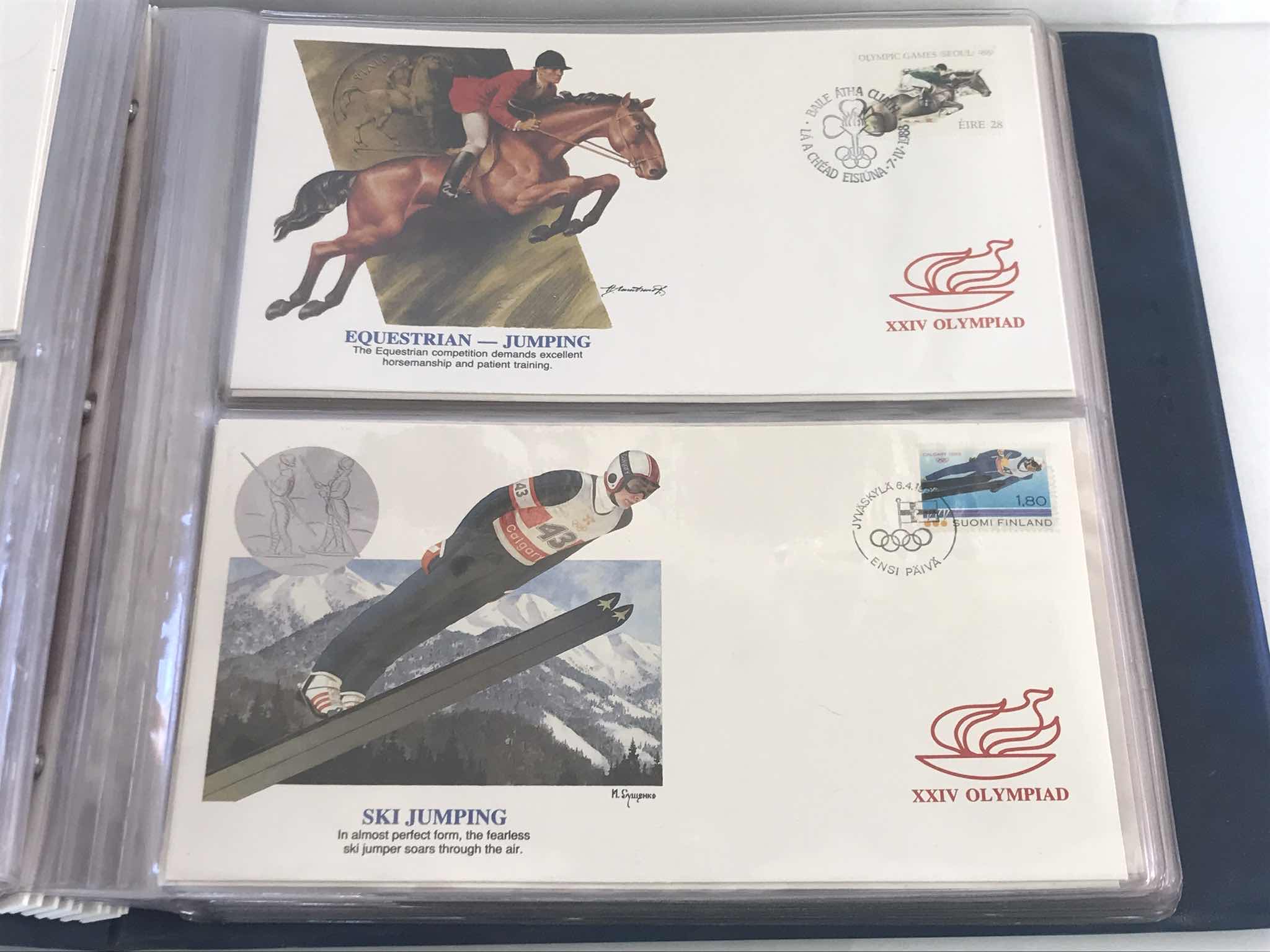 Photo 1 of THE WORLD’S SALUTE TO THE OLYMPICS FIRST DAY COVER STAMP COLLECTION