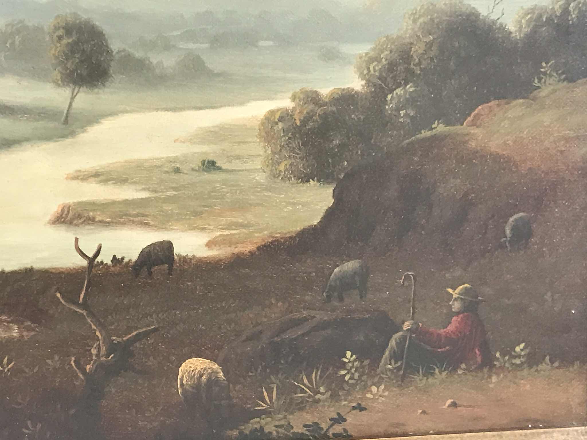 Photo 1 of ANTIQUE FRAMED OIL ON CANVAS 30” x 26”