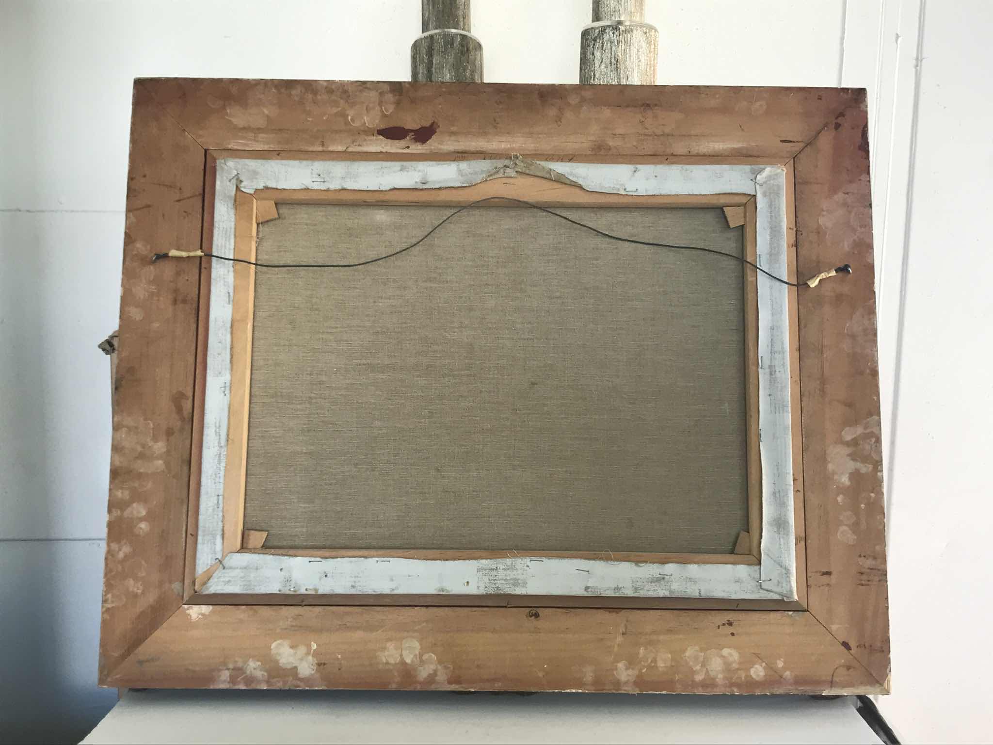 Photo 1 of ANTIQUE FRAMED OIL ON CANVAS 30” x 26”