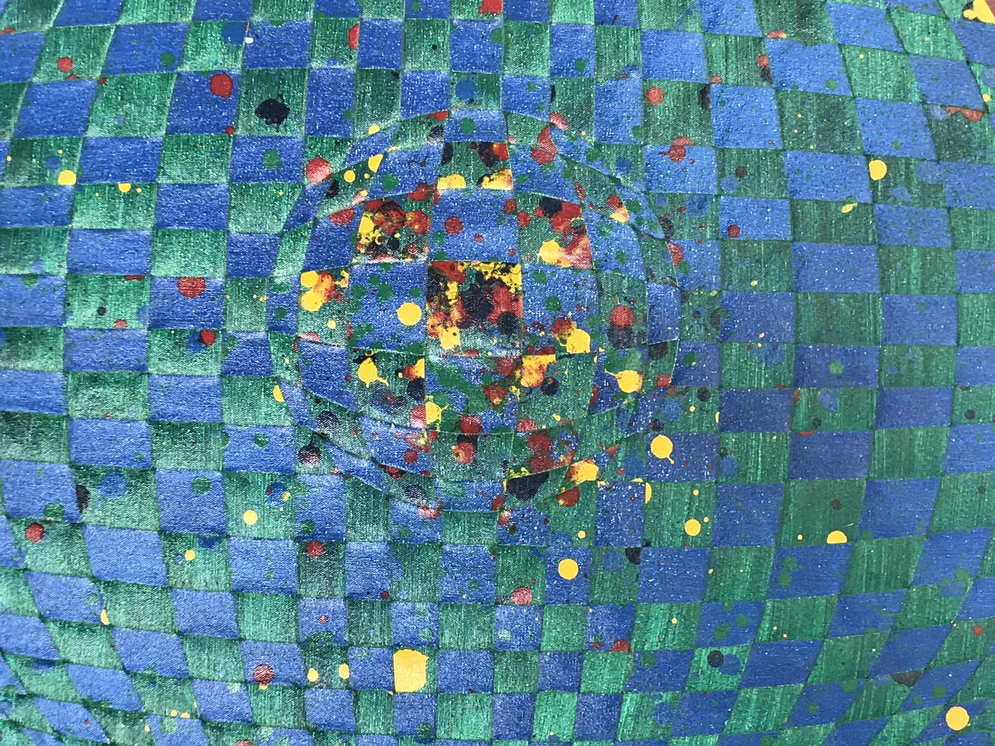 Photo 1 of FRAMED ABSTRACT ART PAINTING SIGNED BY MOHAN 2015 30” x 47”