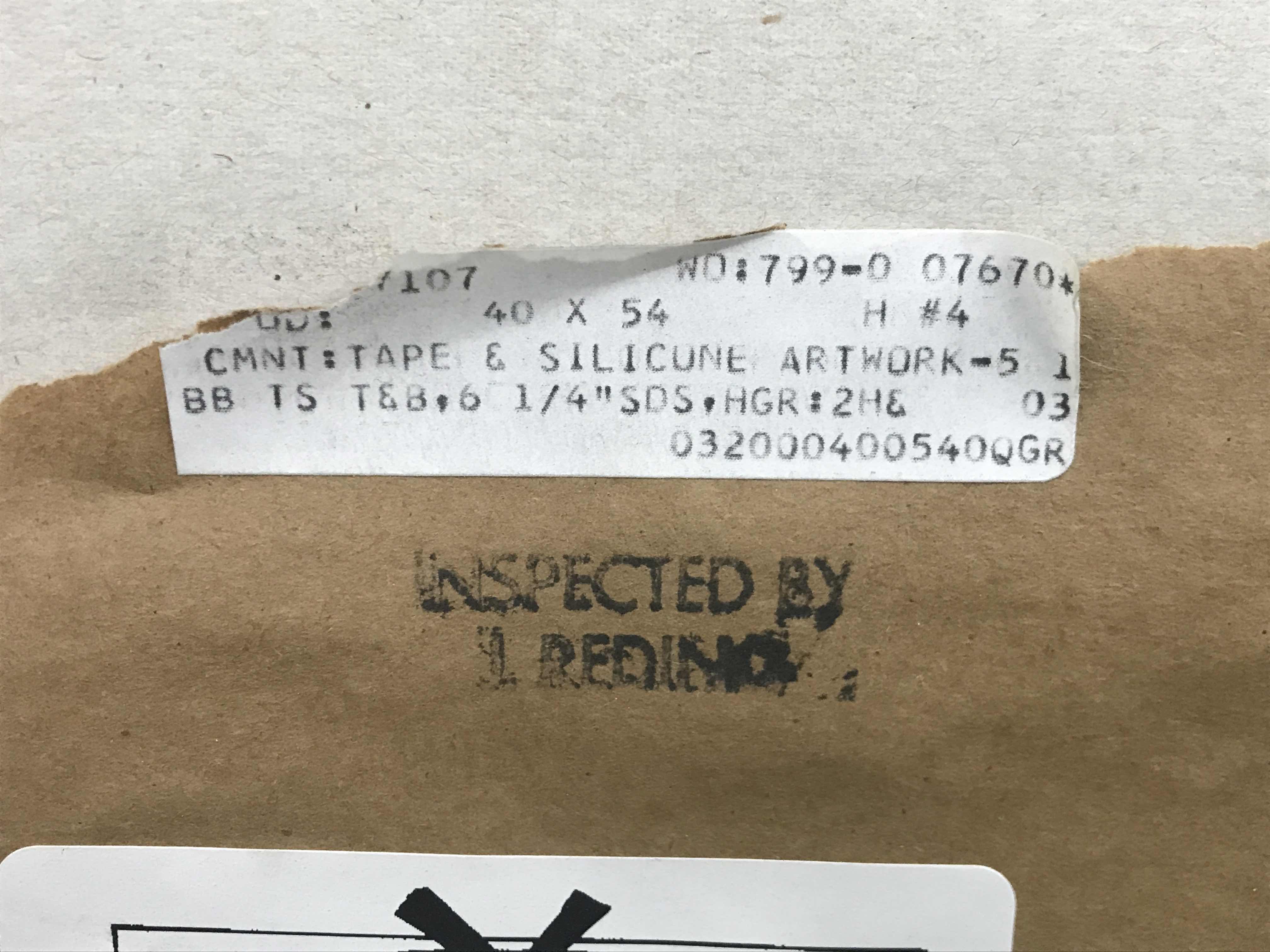 Photo 1 of TAPE AND SILICONE ARTWORK FRAMED 58” x 44”