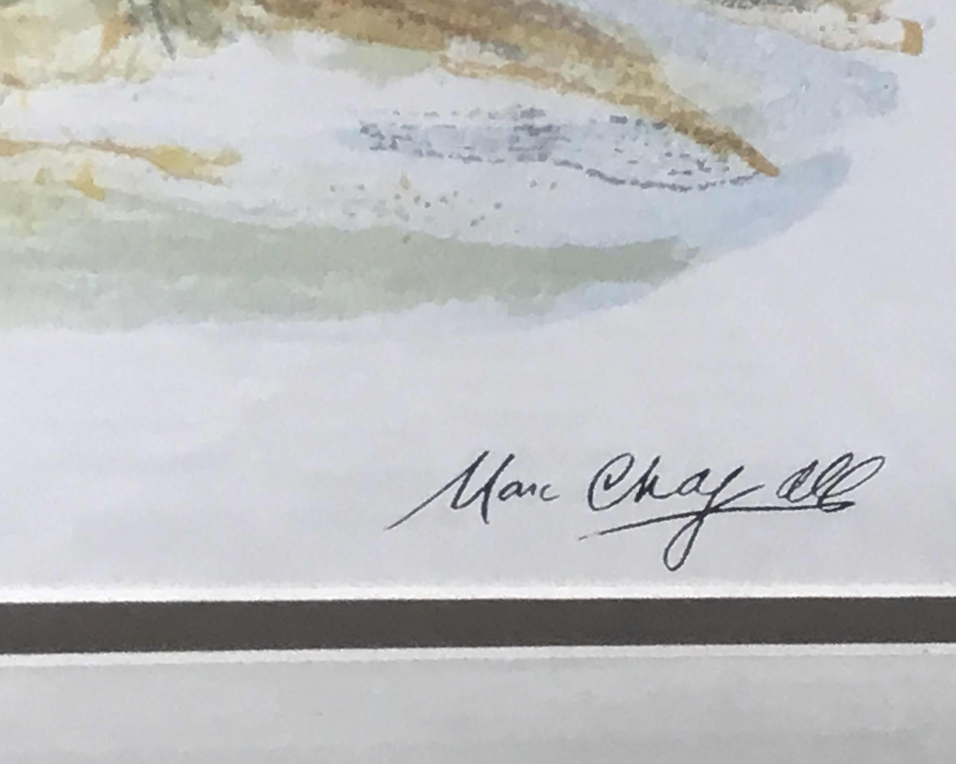 Photo 3 of “BOUQUET WITH BOWL OF CHERRIES” MARC CHAGALL LIMITED EDITION PRINT SIGNED BY ARTIST AND NUMBERED WITH COA 118/500  35” x 46”