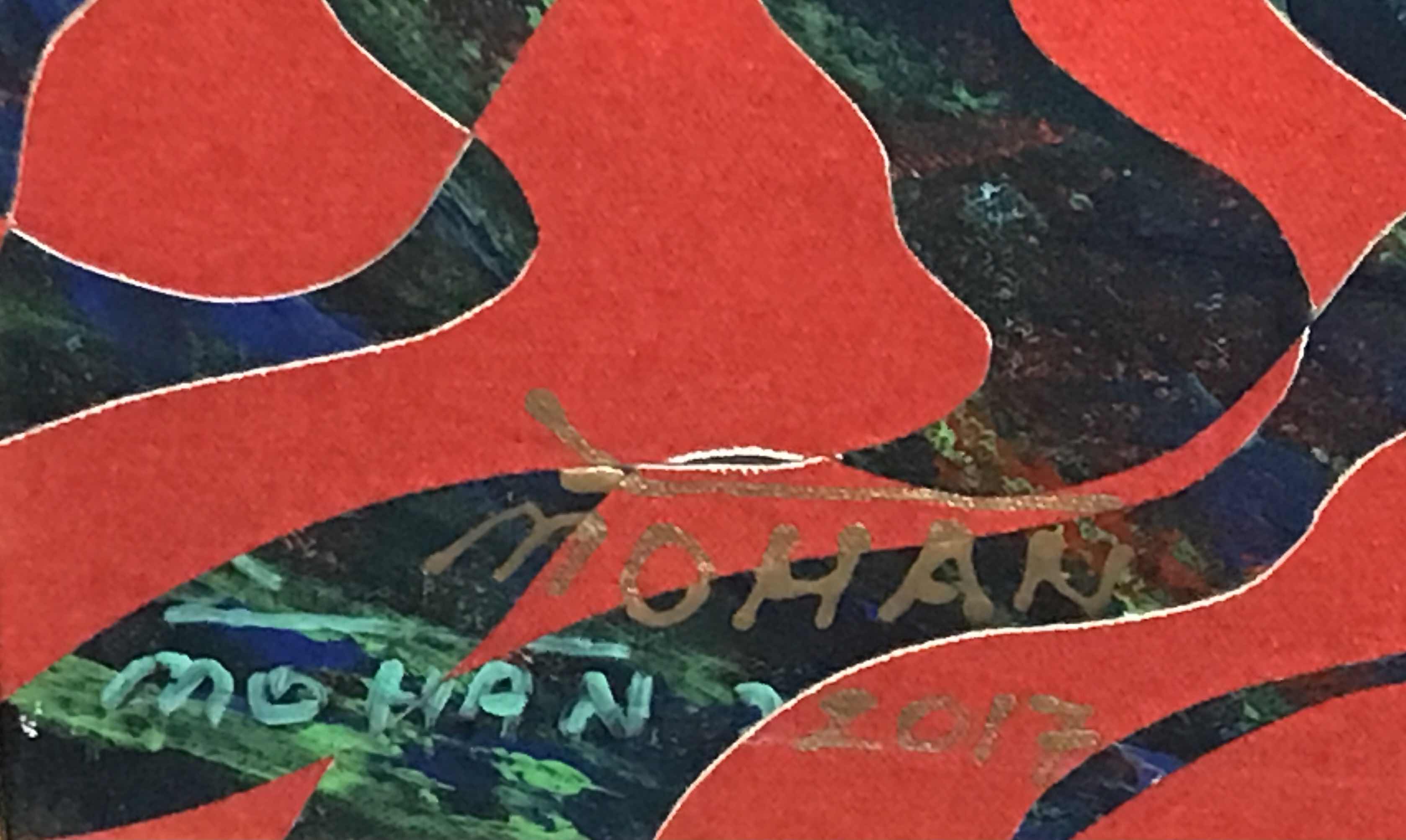 Photo 1 of MOHAN SANDARESAN WEAVED ARTWORK FRAMED AND SIGNED 45” x 29”