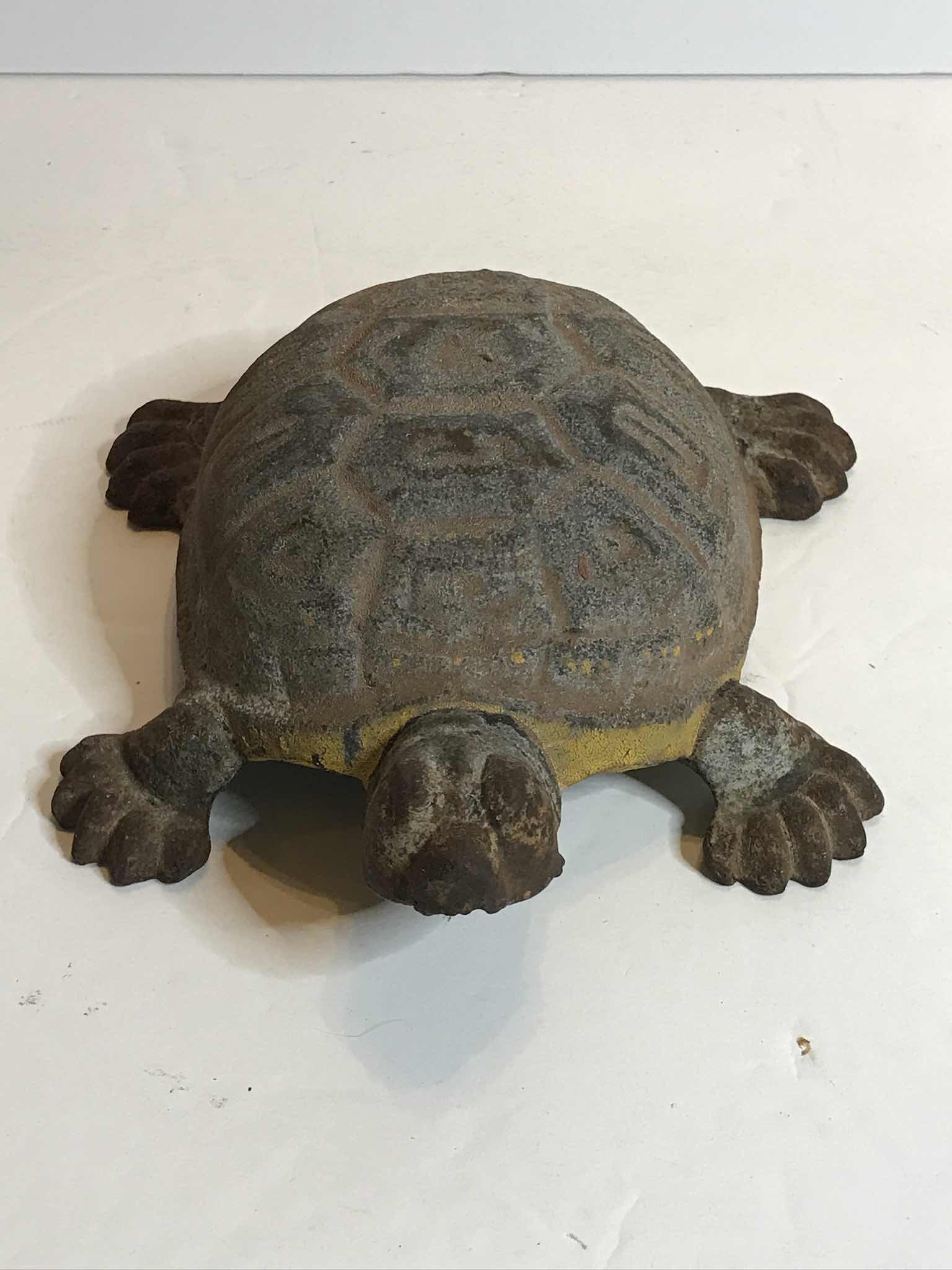 Photo 1 of ANTIQUE CAST IRON BOX TURTLE DOORSTOP/ FOLK ART