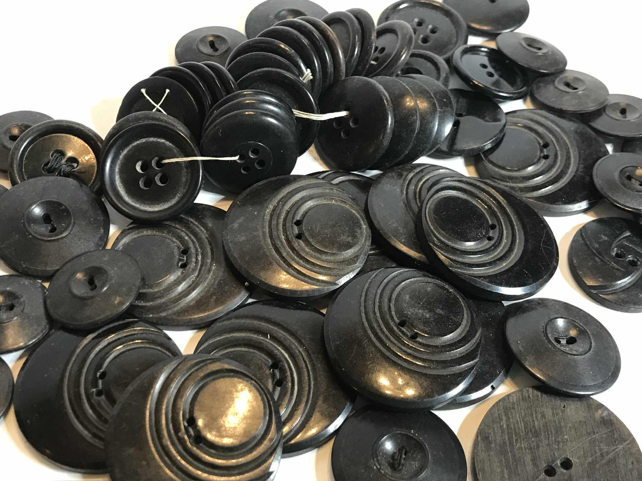 Photo 1 of VINTAGE & ANTIQUE BLACK BAKELITE BUTTONS & MORE