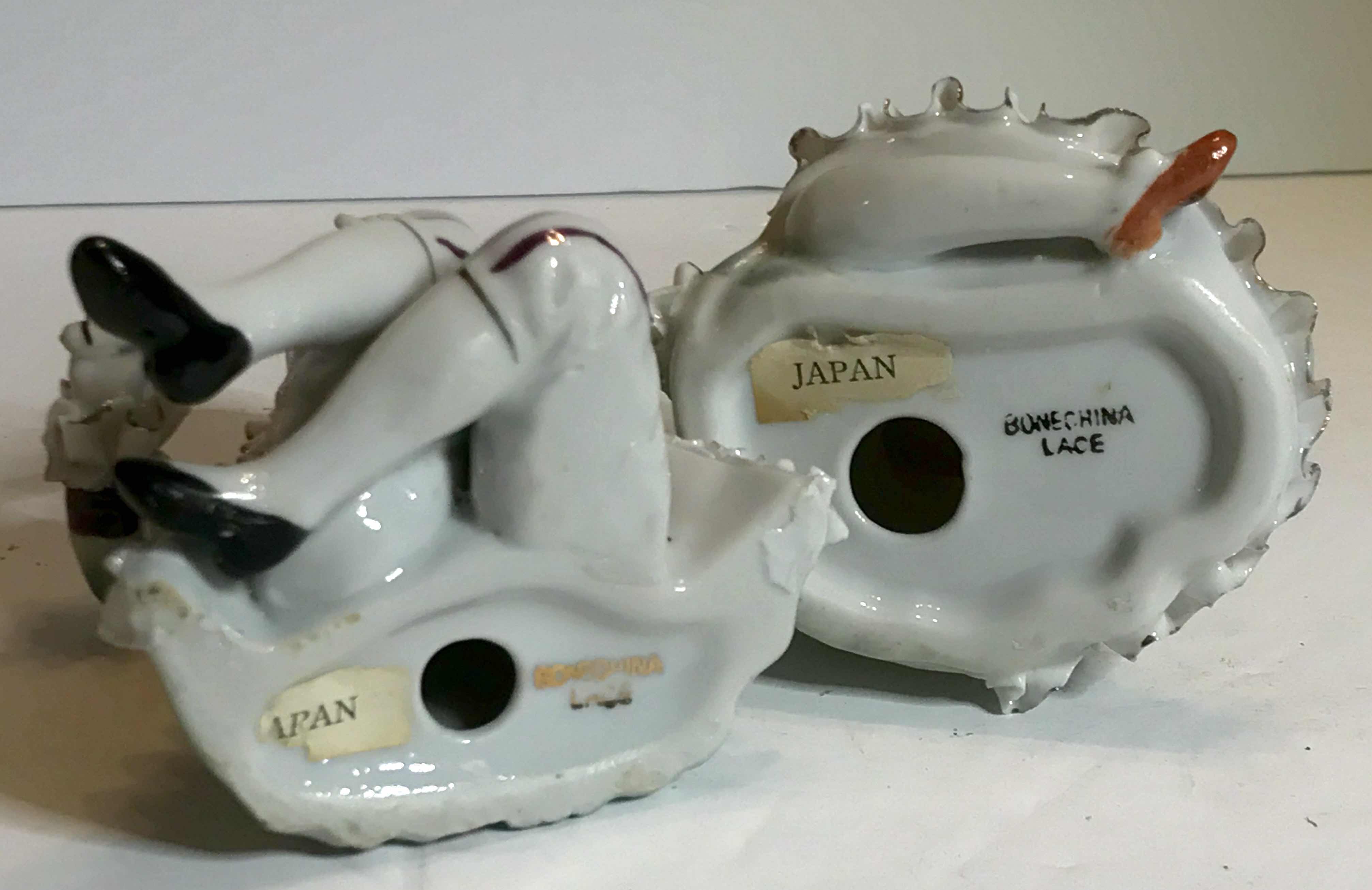 Photo 1 of VINTAGE WALES BONE CHINA LACE ROYAL FIGURINES BOY & GIRL H-5”