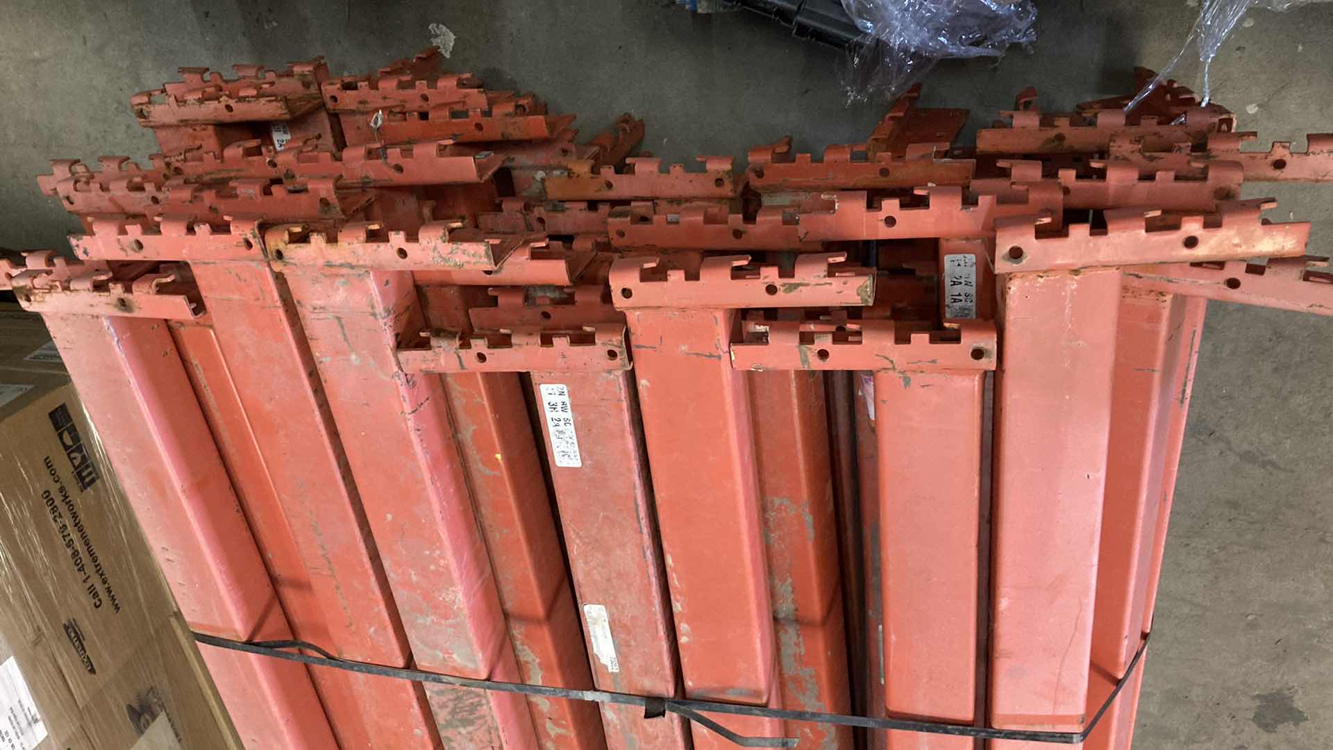 Photo 1 of HEAVY DUTY PALLET RACK CROSS BEAMS ONLY (4) 3.5” X 110”