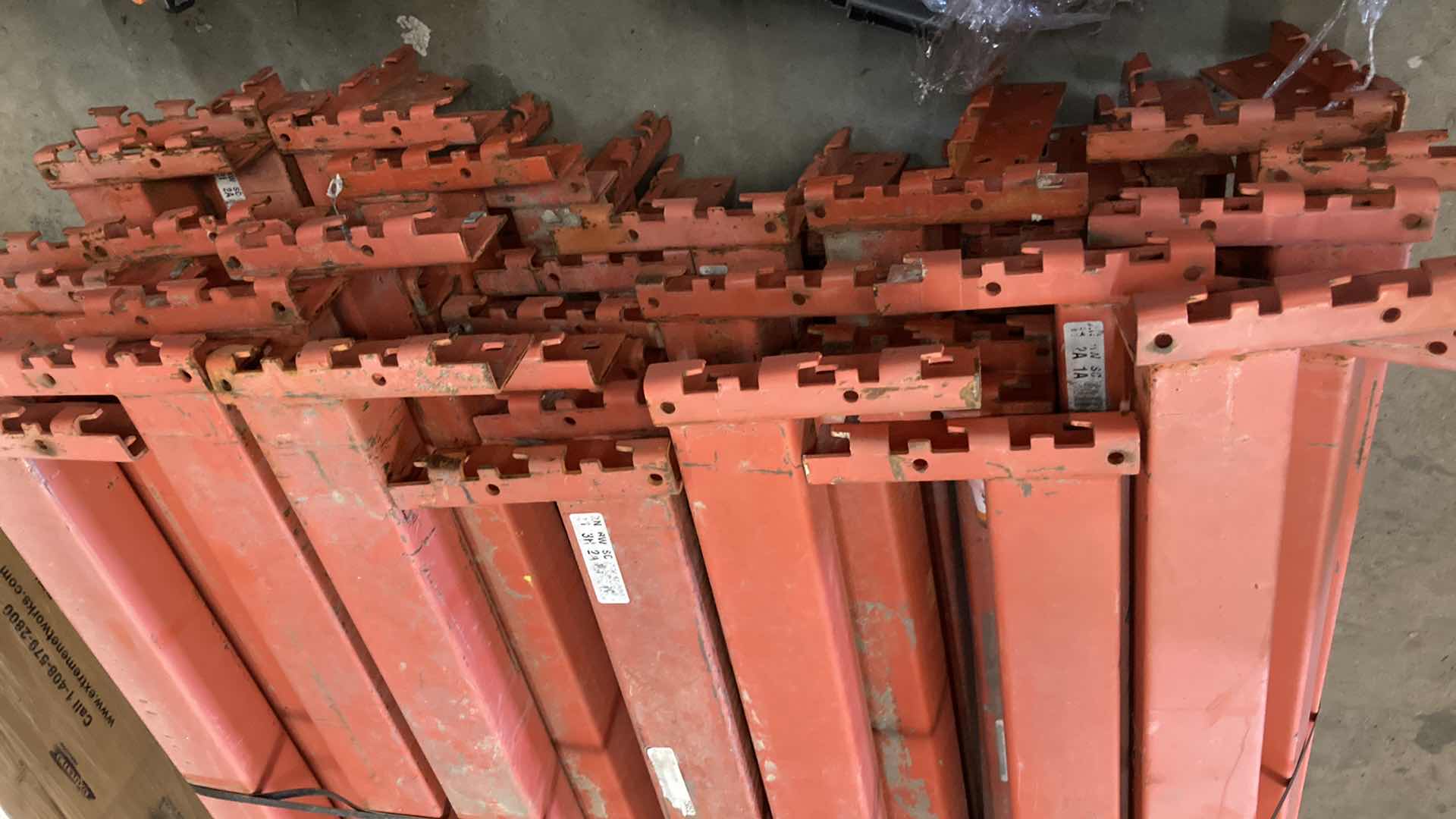 Photo 1 of HEAVY DUTY PALLET RACK CROSS BEAMS ONLY (4) 3.5” X 110”
