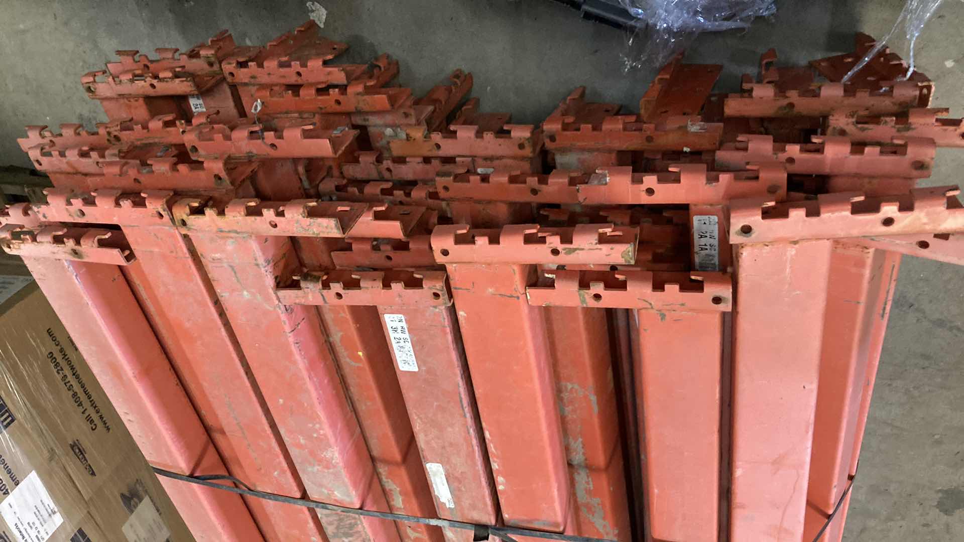 Photo 1 of HEAVY DUTY PALLET RACK CROSS BEAMS ONLY (4) 3.5” X 110”