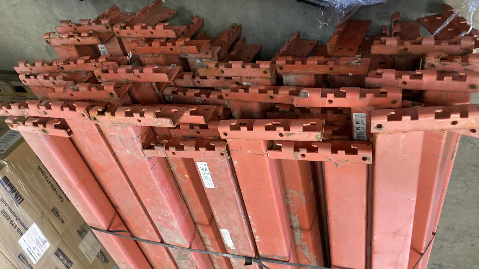 Photo 1 of HEAVY DUTY PALLET RACK CROSS BEAMS ONLY (4) 3.5” X 110”