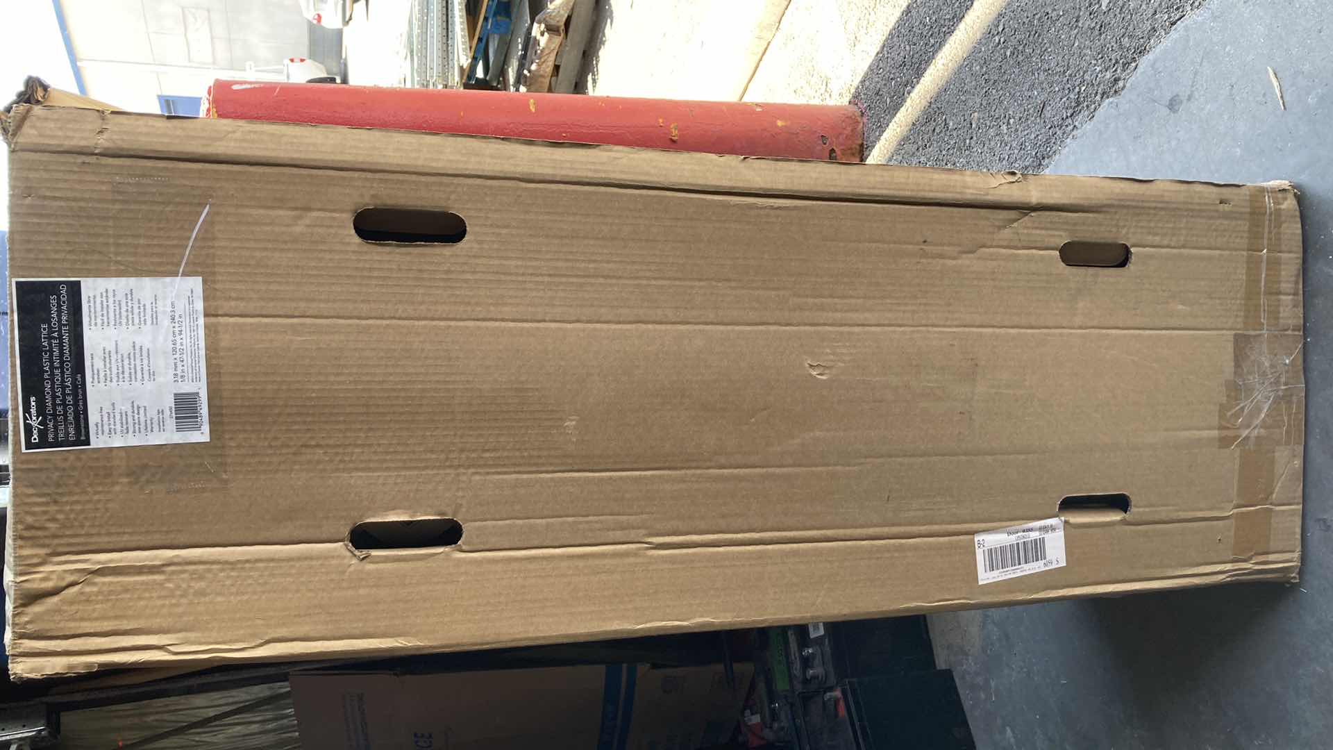 Photo 1 of NEW DECKORATORS PRIVACY DIAMOND BROWNSTONE FINISH PLASTIC LATTICE 47.5” X 94.5”