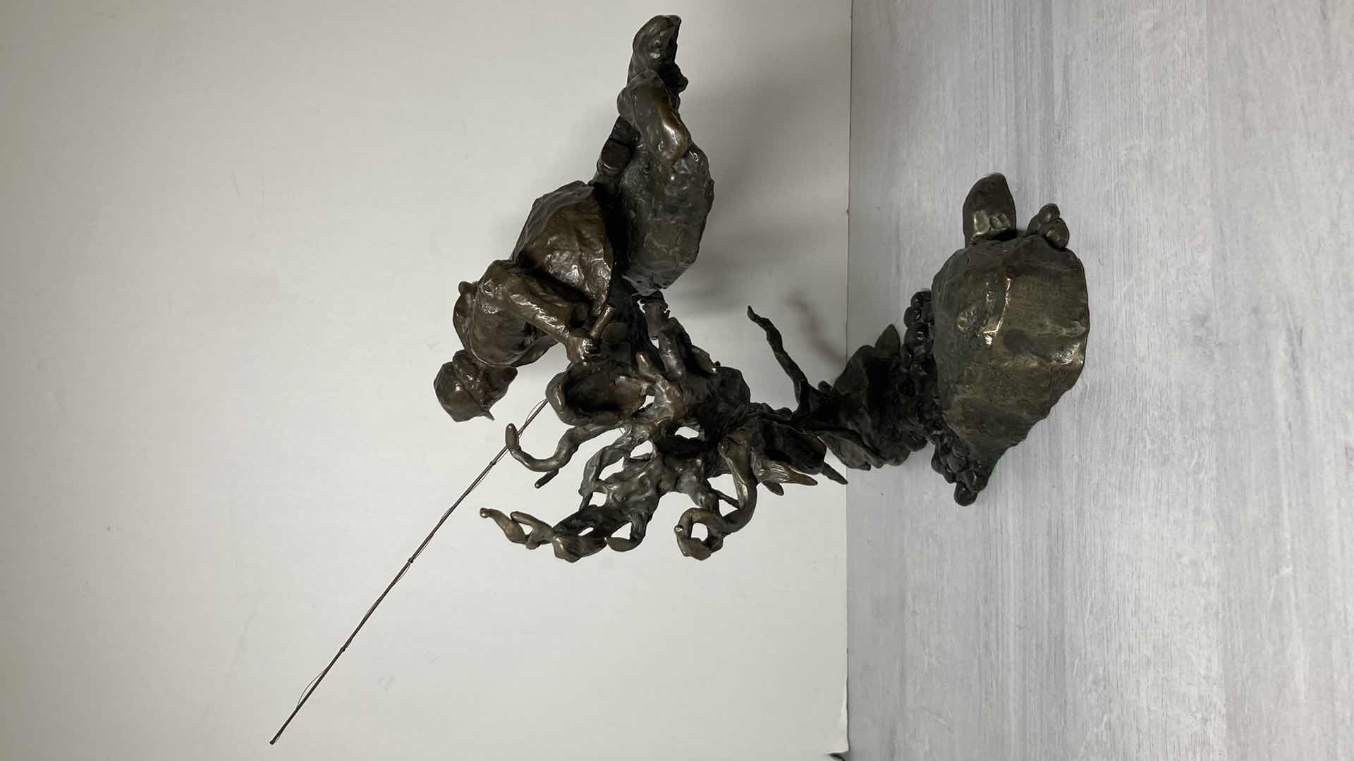 View 7 of THE RELEASE SOLID BRONZE SCULPTURE SIGNED BY MARK HOPKINS 1994 299/450 12” X 8” H15” 