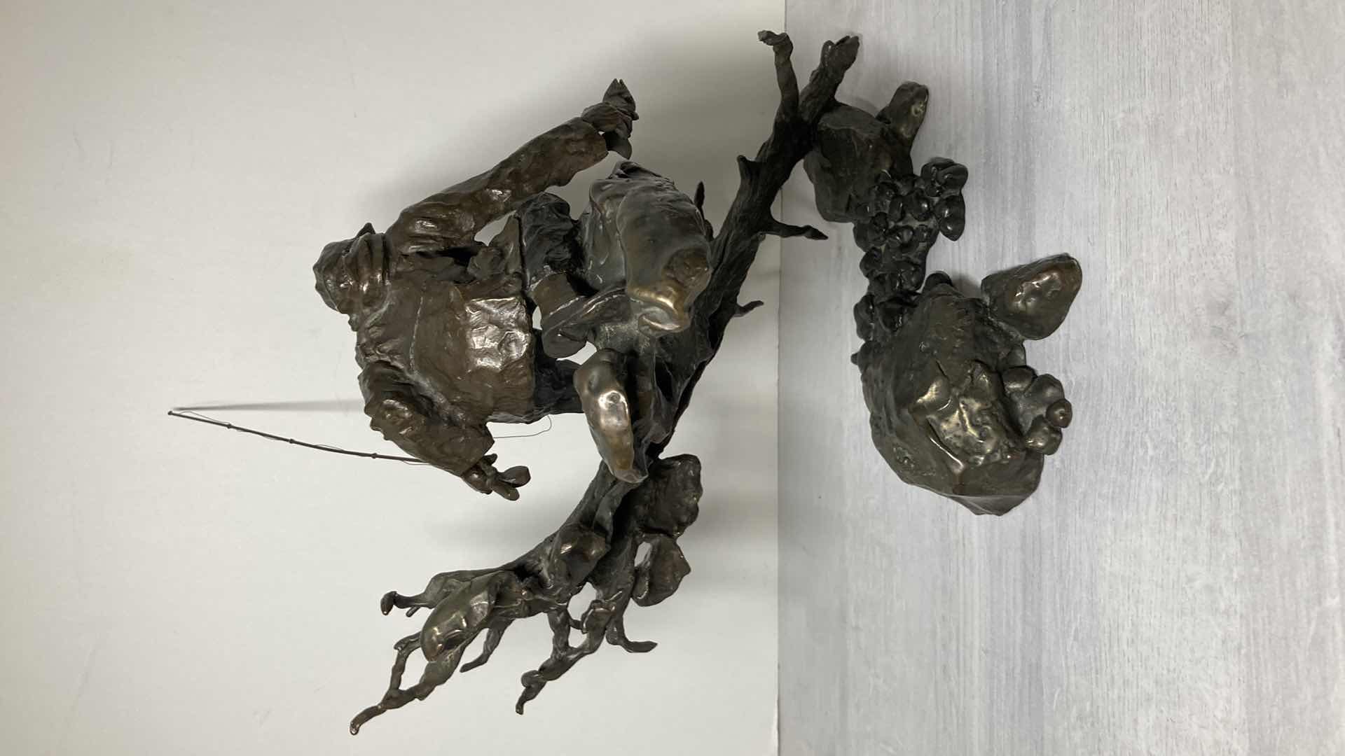 View 6 of THE RELEASE SOLID BRONZE SCULPTURE SIGNED BY MARK HOPKINS 1994 299/450 12” X 8” H15” 
