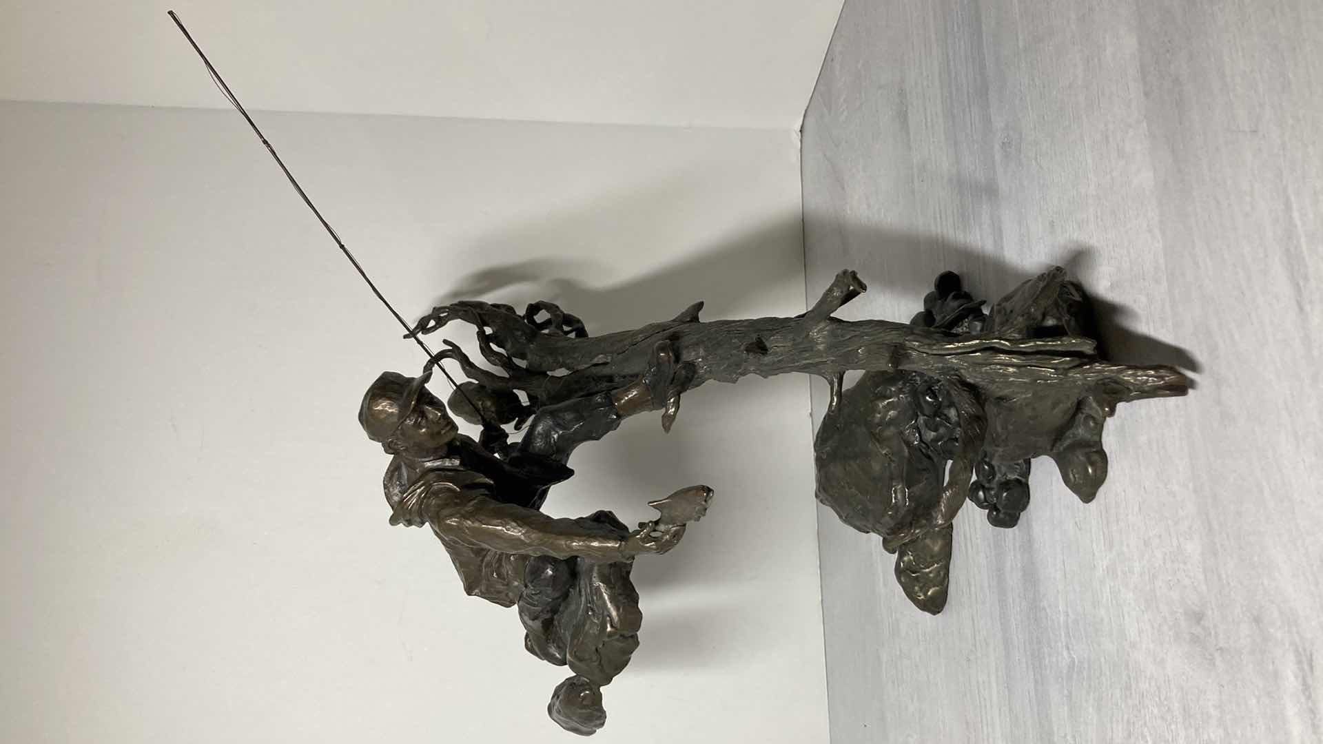 View 4 of THE RELEASE SOLID BRONZE SCULPTURE SIGNED BY MARK HOPKINS 1994 299/450 12” X 8” H15” 