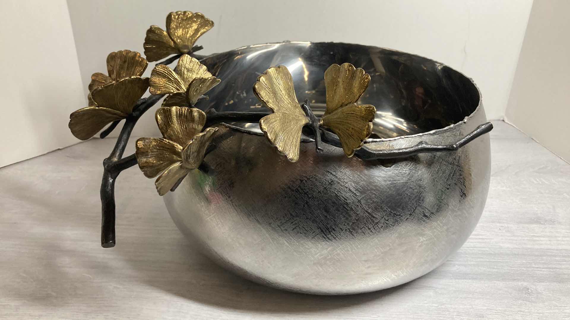 Photo 1 of MICHAEL ARAM BUTTERFLY GINKGO SERVING BOWL 15” X 13” H 9”