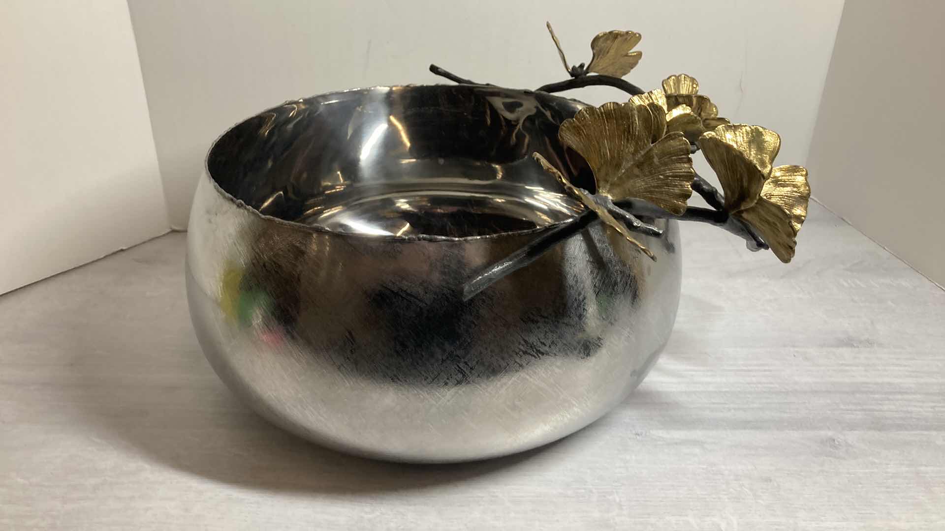 Photo 1 of MICHAEL ARAM BUTTERFLY GINKGO SERVING BOWL 15” X 13” H 9”