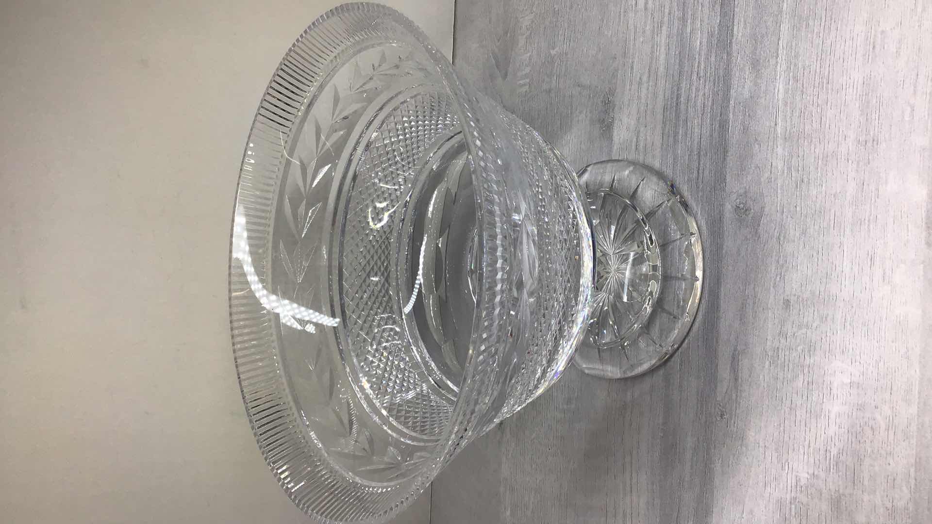 Photo 1 of WATERFORD CRYSTAL GLANDORE FOOTED COMPOTE BOWL 10”