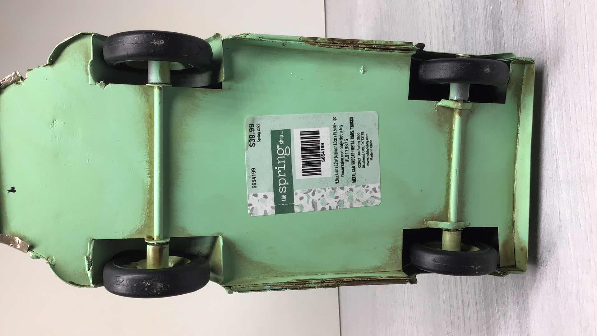 Photo 1 of THE SPRING SHOP PASTEL GREEN FLORAL DECORATIVE HIPPY VAN 9.5” X 4” H7”