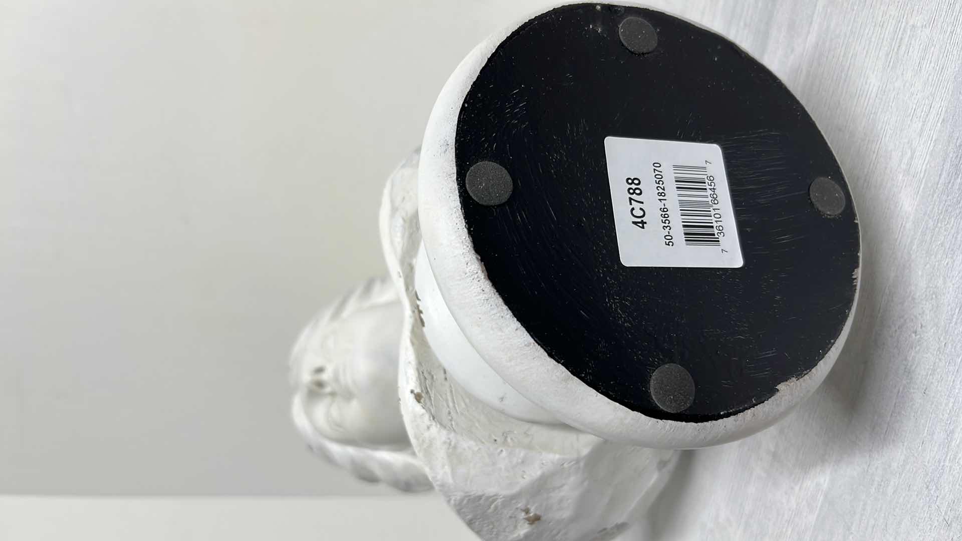 Photo 1 of CLASSIC GREEK WOOD WHITE BUST SCULPTURE 9.5” X 8.5” H17.5”