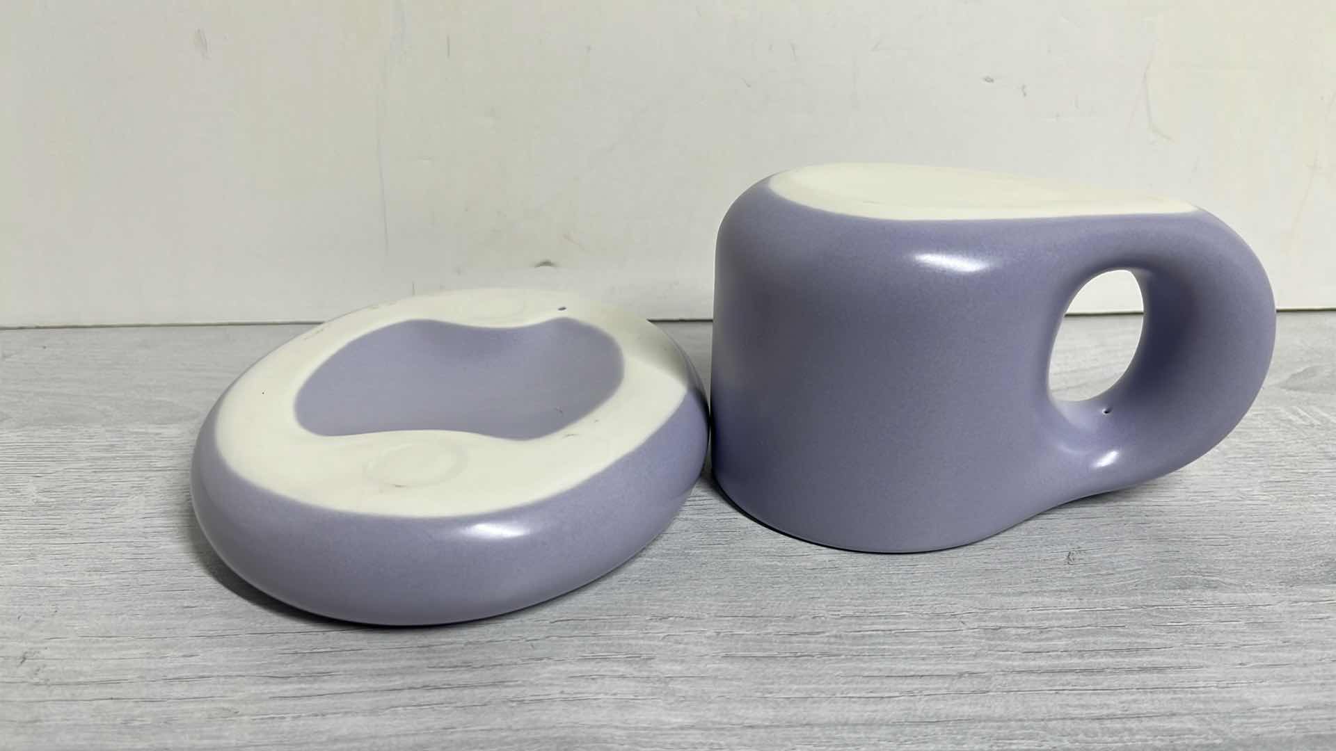Photo 1 of KANYON SHOP CHUBBY LILAC CERAMIC MUG W SAUCER