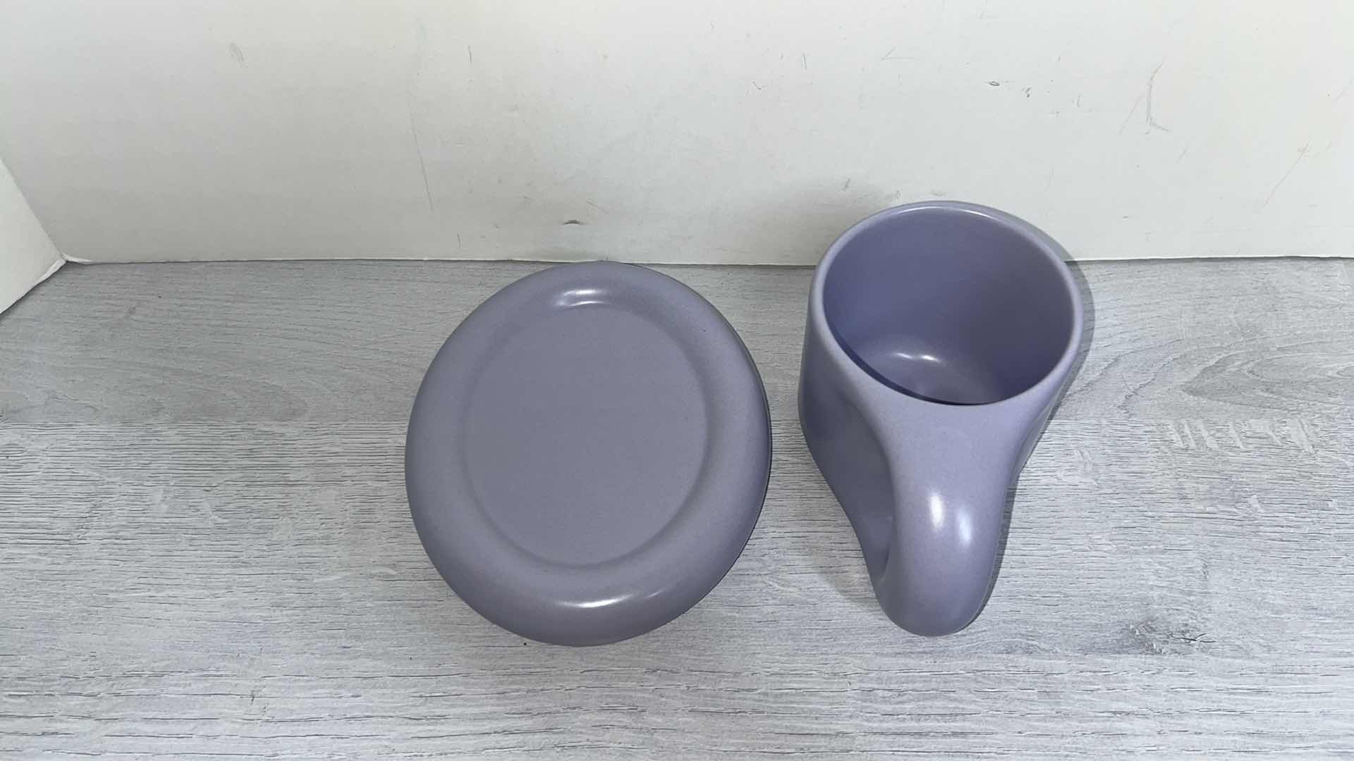 Photo 1 of KANYON SHOP CHUBBY LILAC CERAMIC MUG W SAUCER
