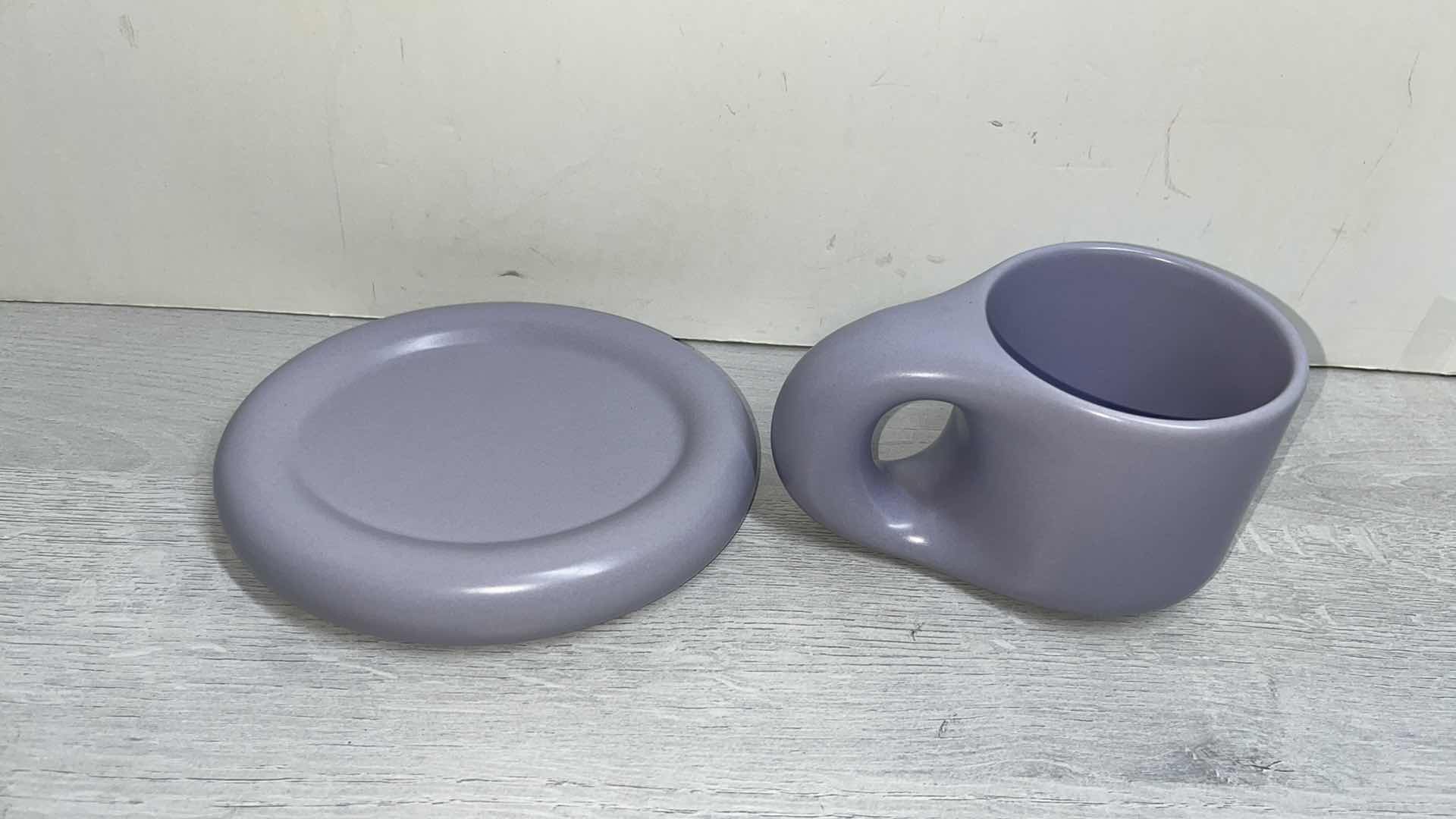 Photo 1 of KANYON SHOP CHUBBY LILAC CERAMIC MUG W SAUCER