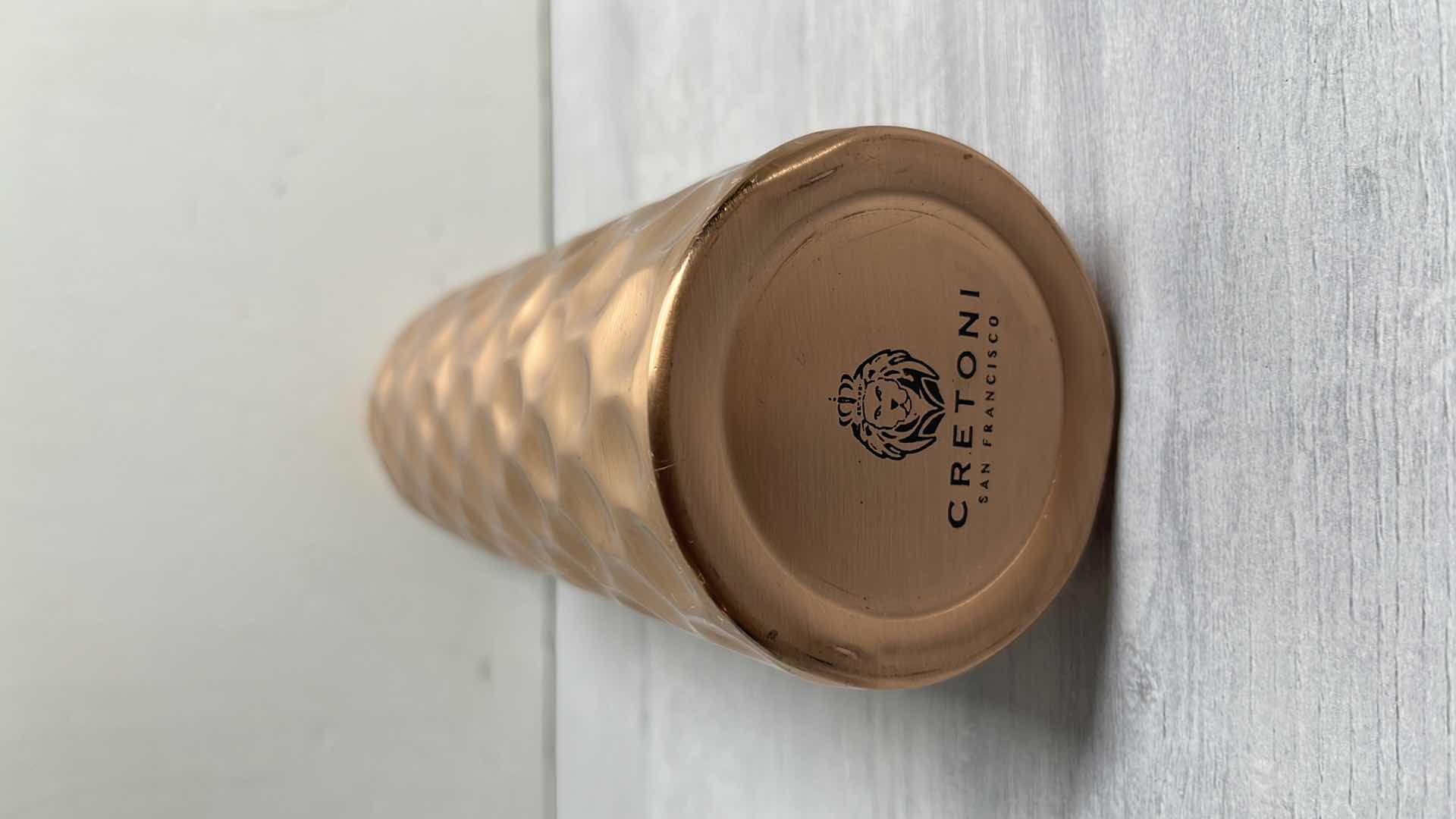 Photo 1 of CRETONI COPPERLIN PURE COPPER WATER BOTTLE W HONEYCOMB DIAMOND STYLE & SEAMLESS LEAK PRO 11”