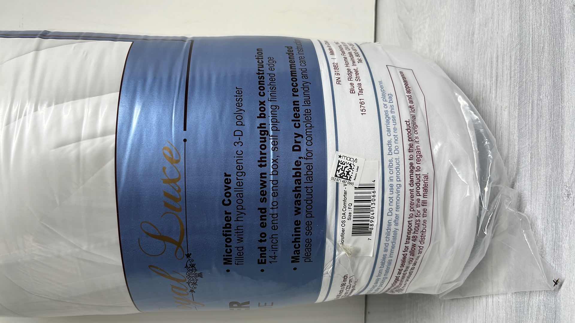 Photo 3 of NEW ROYAL LUXE FULL/QUEEN MICROFIBER DOWN ALTERNATIVE COMFORTER