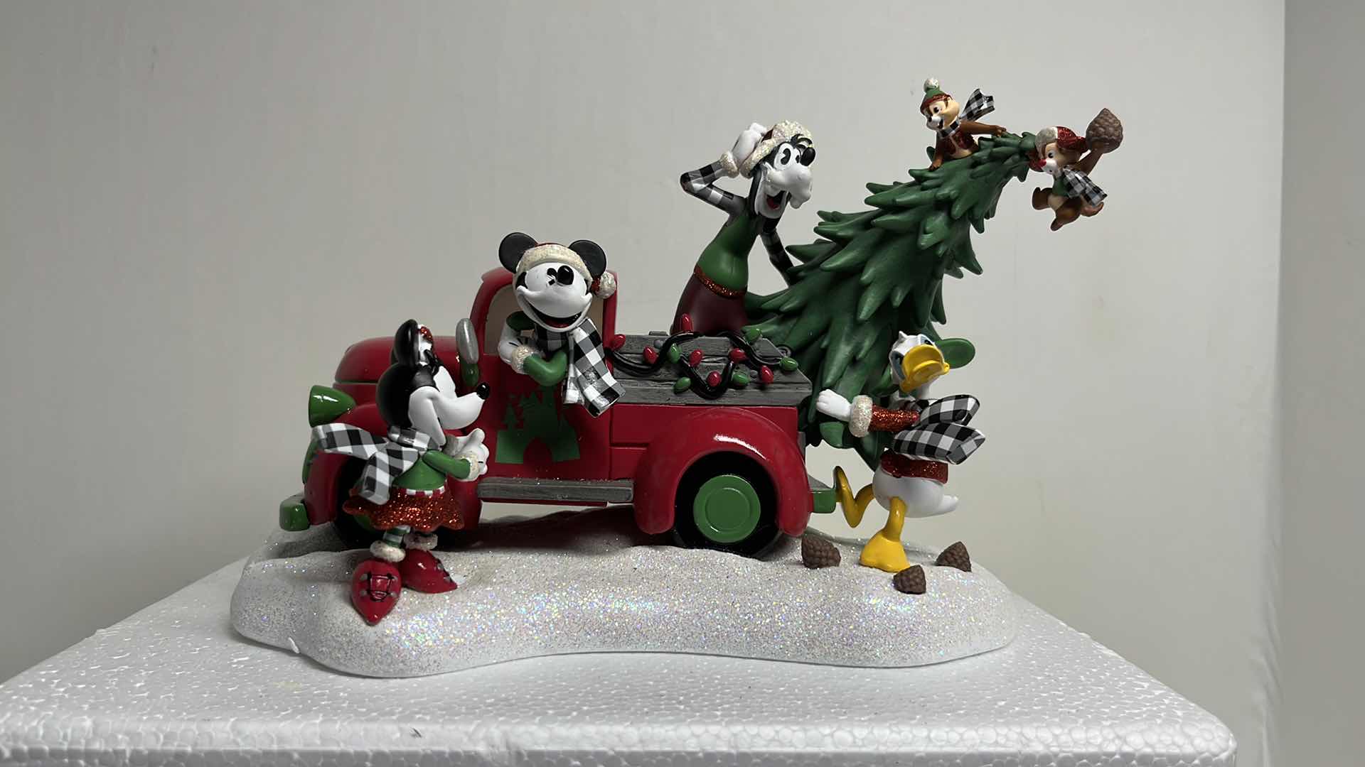 Photo 1 of DISNEY PARKS RED TRUCK LIGHT-UP FIGURINE BATTERY OPERATED FAC-037774-19161