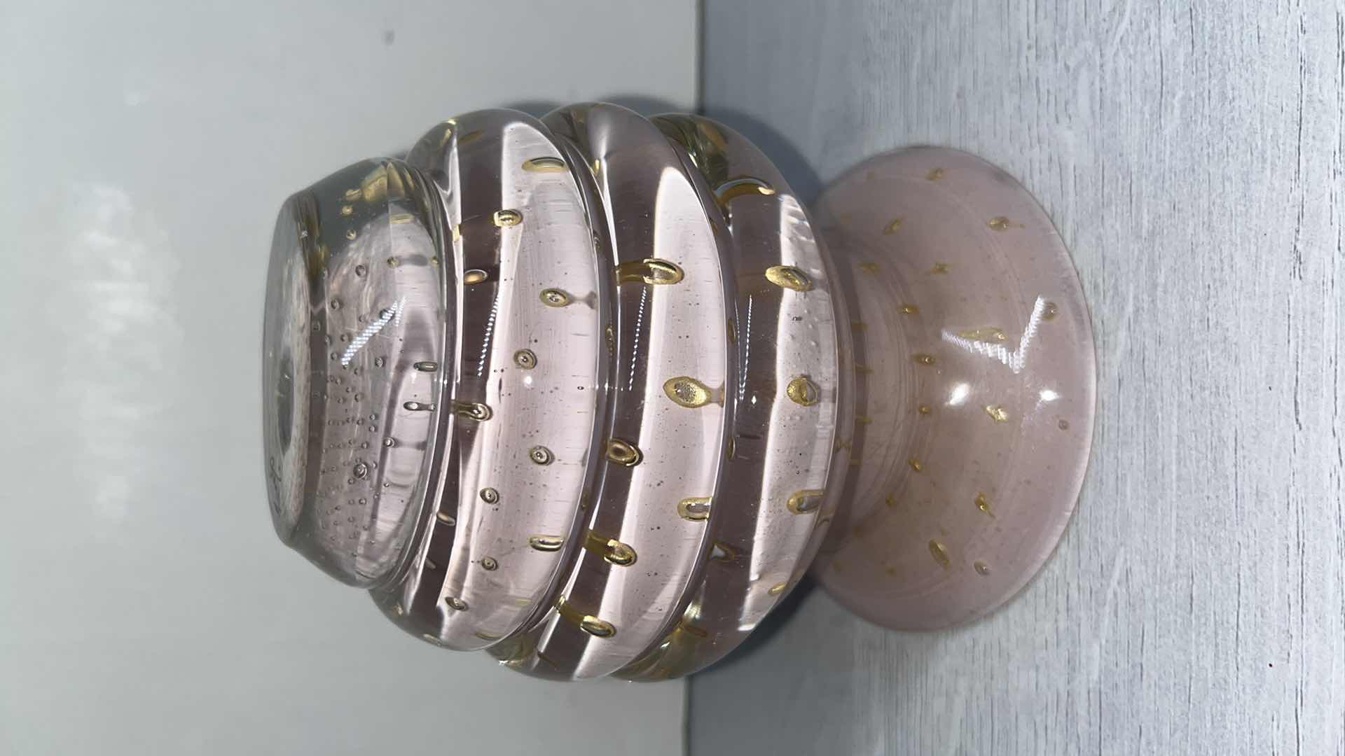 Photo 1 of TANIA BULHÕES CREMONA PINK & GOLD SMALL GLASS VASE