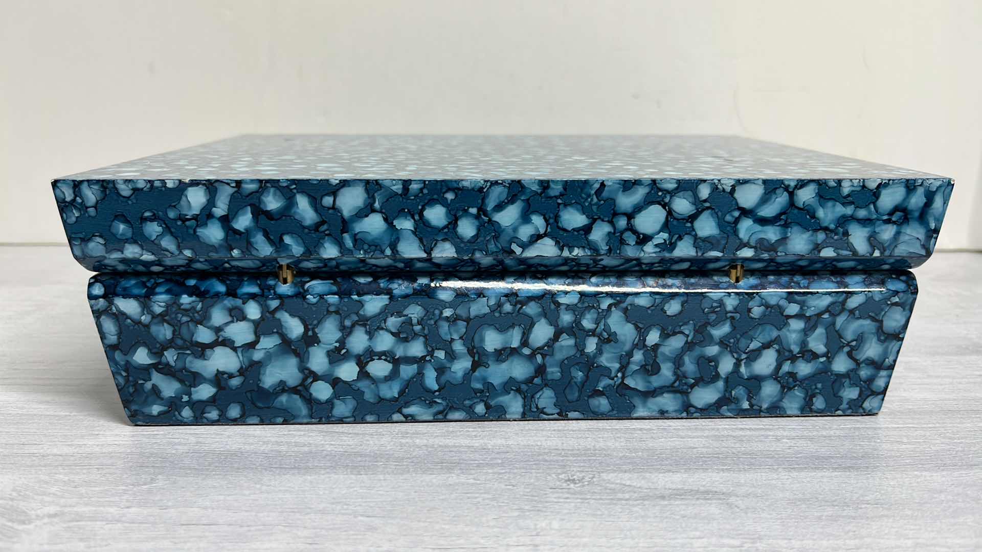 View 4 of BETWEEN THE SHEETS SPLATTER TAPER JEWELRY BOX 7” X 9.75” H2.75”