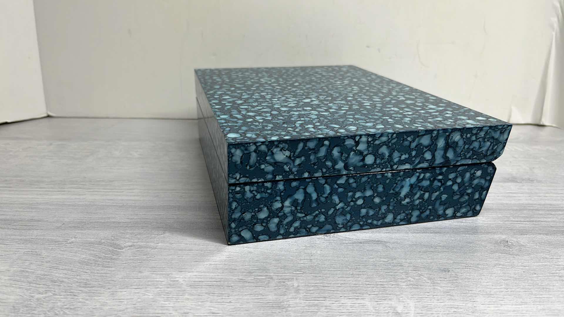 View 3 of BETWEEN THE SHEETS SPLATTER TAPER JEWELRY BOX 7” X 9.75” H2.75”