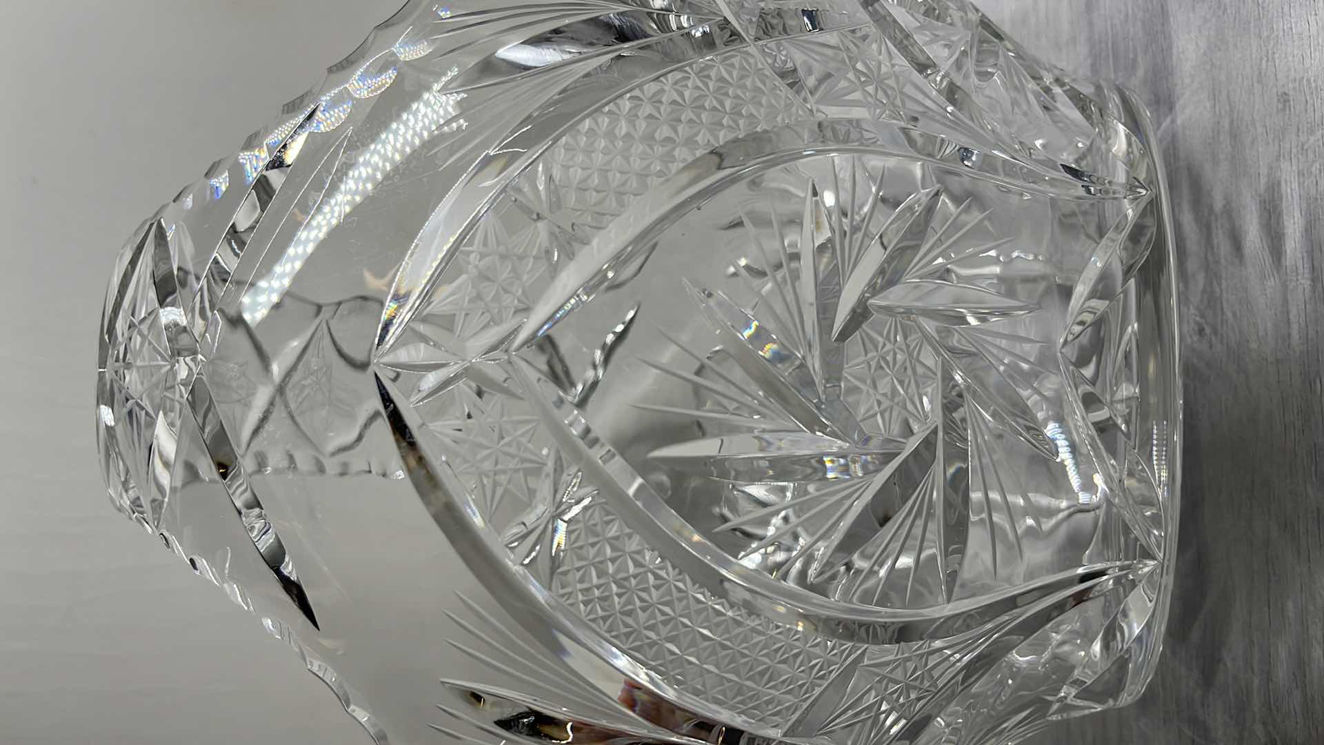 Photo 1 of VINTAGE CRYSTAL DECORATIVE BASKET 11.25” X 14.25” H13”