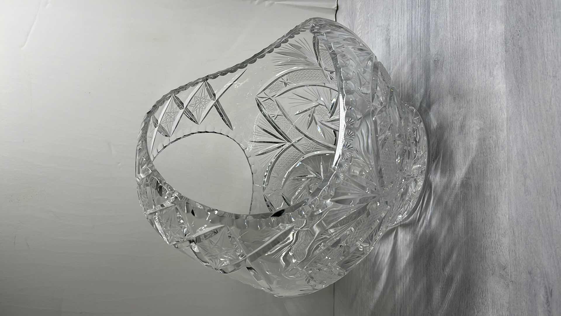 Photo 1 of VINTAGE CRYSTAL DECORATIVE BASKET 11.25” X 14.25” H13”