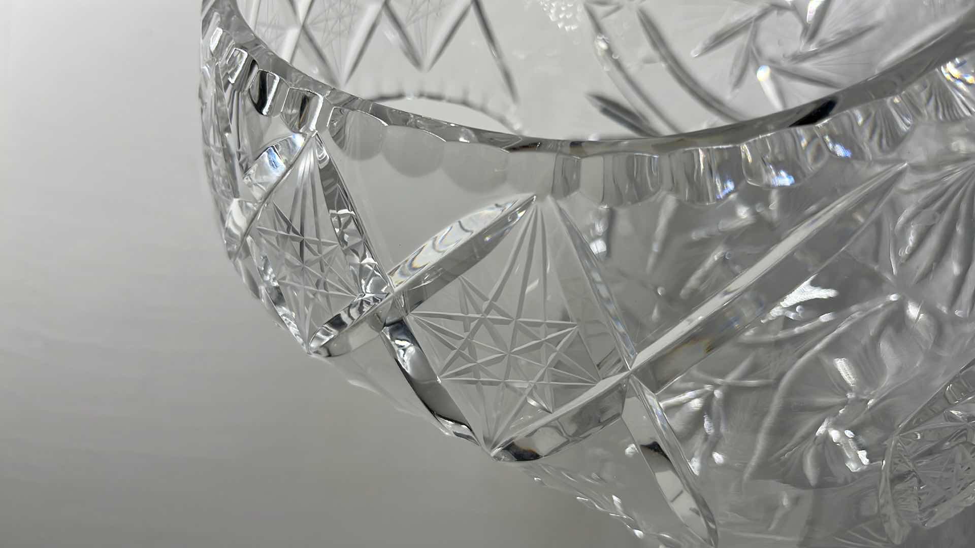 Photo 1 of VINTAGE CRYSTAL DECORATIVE BASKET 11.25” X 14.25” H13”